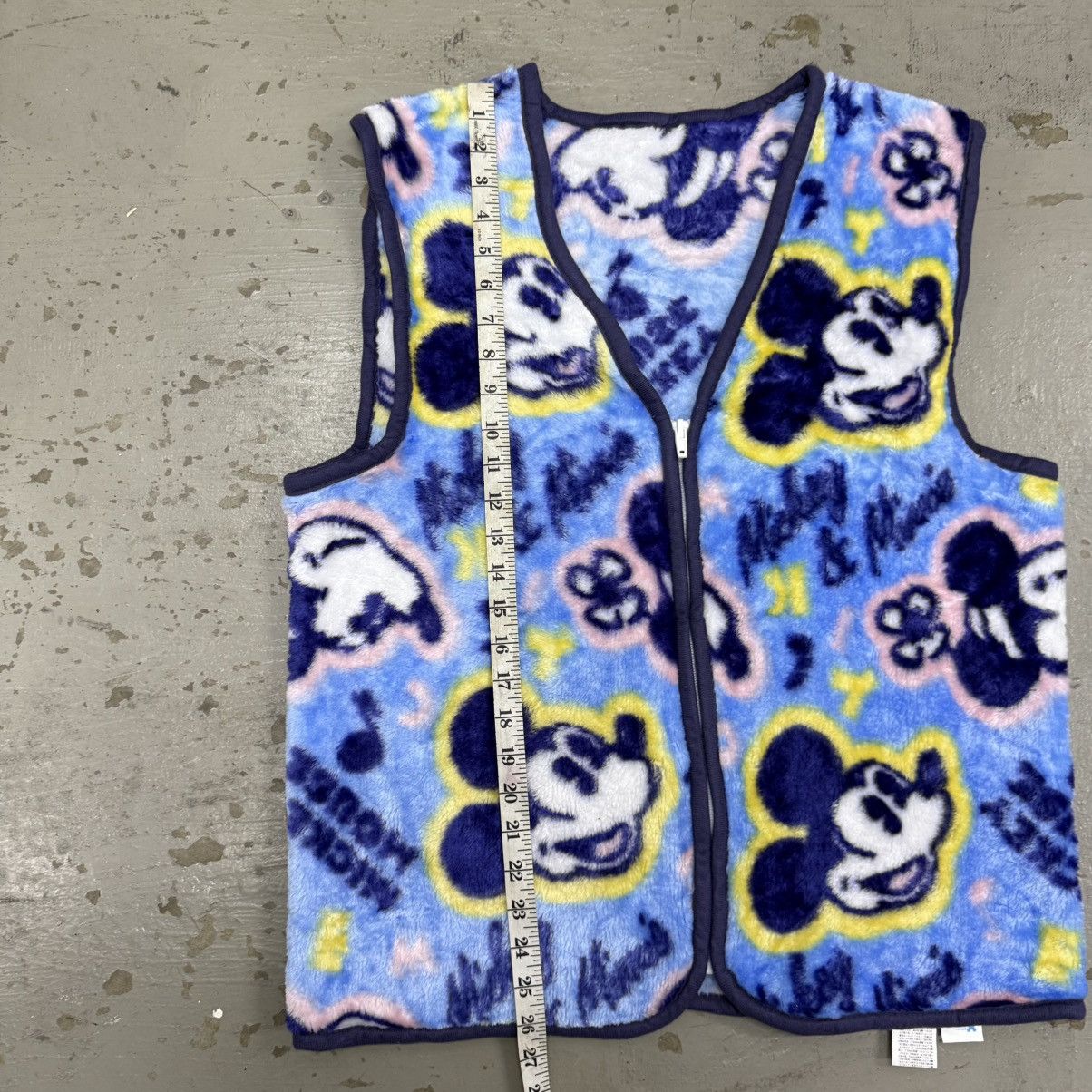 Anime Vintage Mickey Minnie Fleece Winter Vest Size US M / EU 48-50 / 2 - 7 Thumbnail