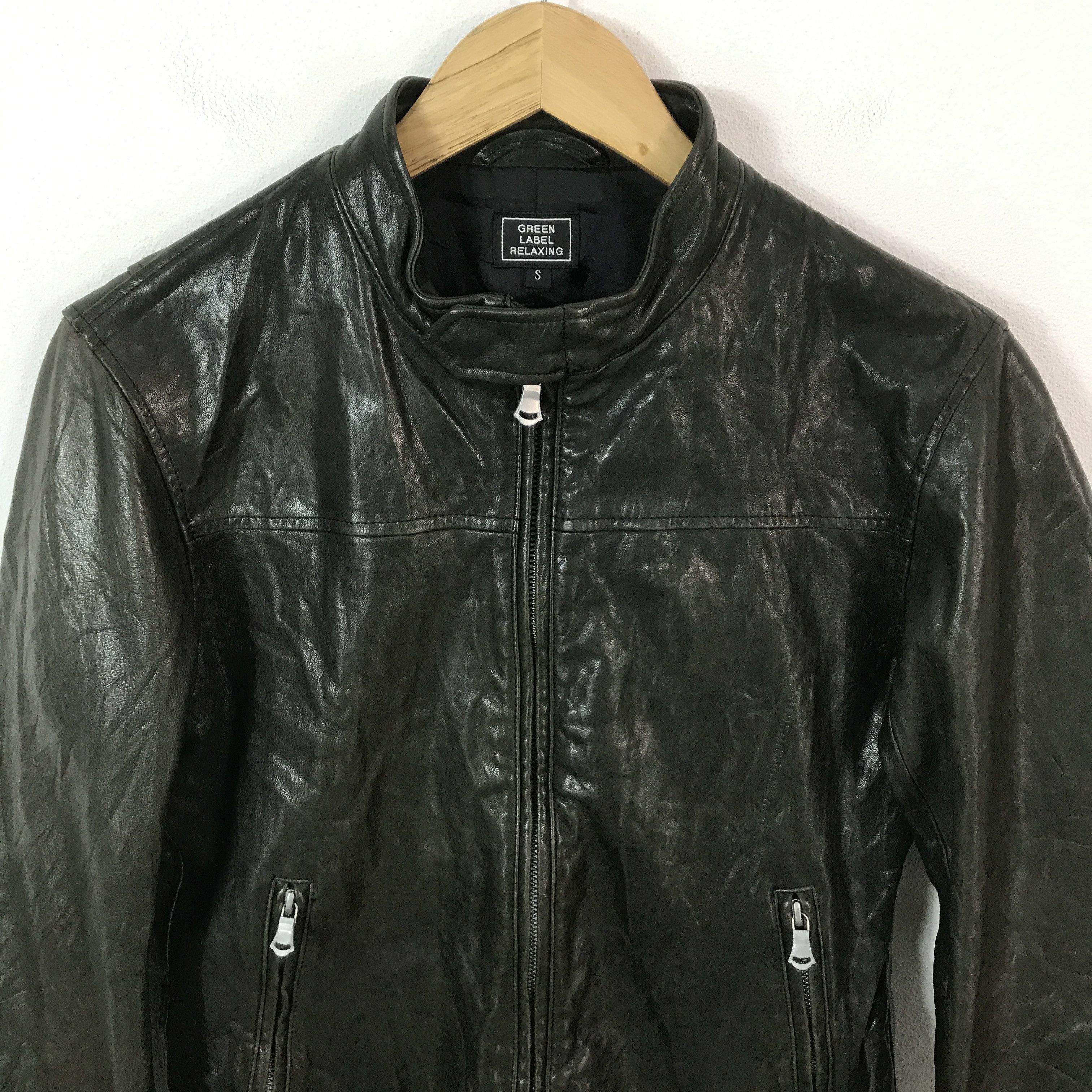 Leather Ifwiswasnine Style green label relaxing Leather Biker jacjet Size US S / EU 44-46 / 1 - 3 Thumbnail