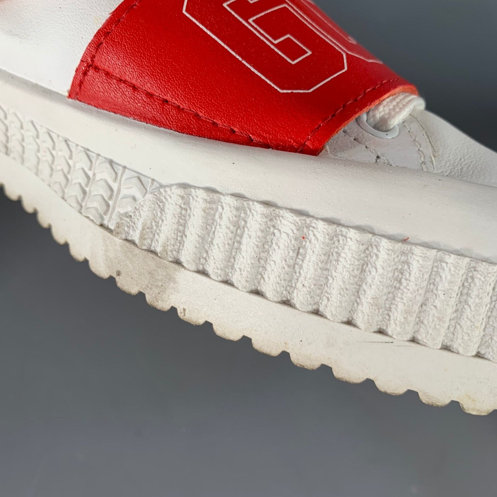 GCDS White Red Black Leather Logo Low Top Platform Sneakers Size US 9 / EU 42 - 11 Thumbnail