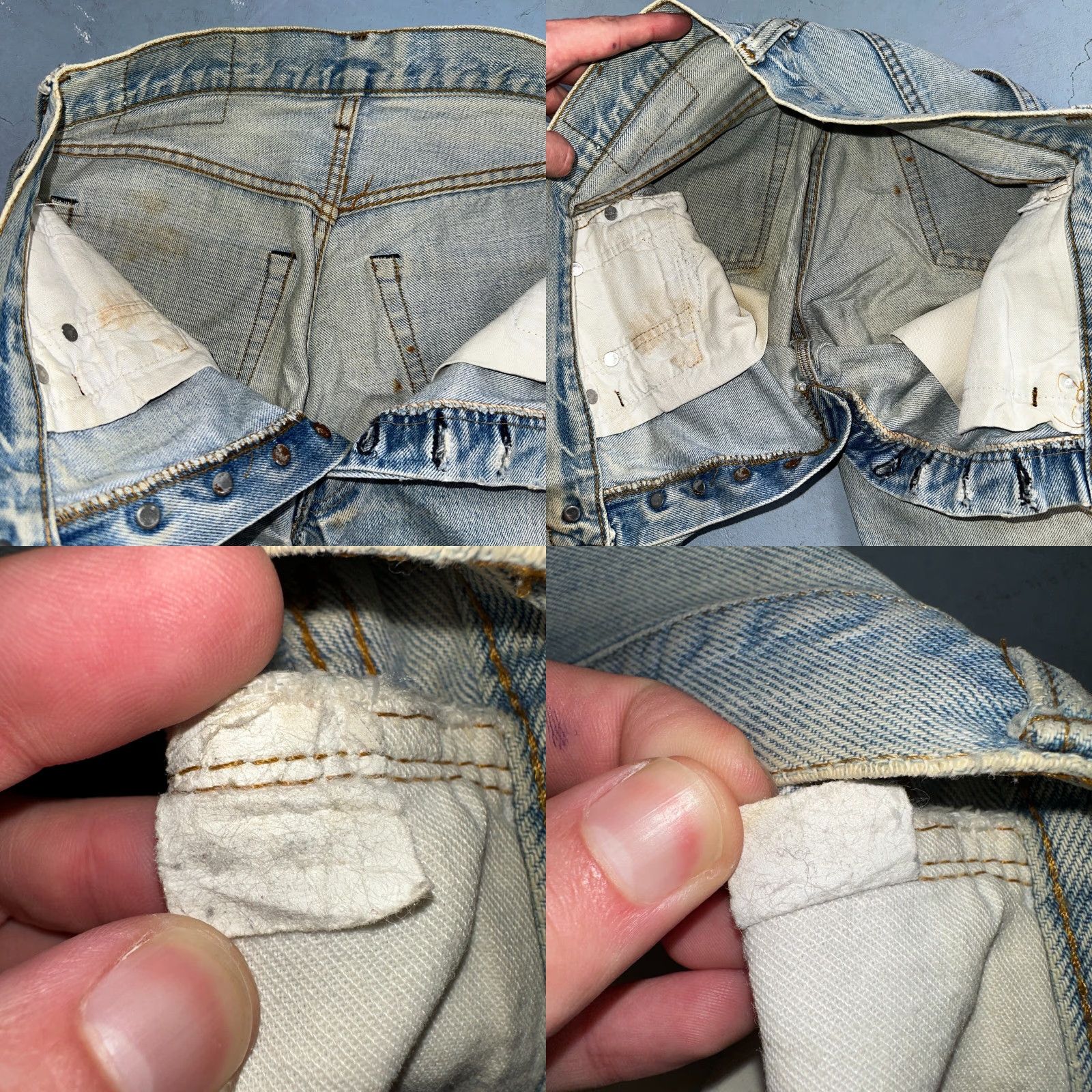 Levi's VINTAGE Levi's 501 Jeans - Light Wash Denim Straight Fit 28x29 USA 80s XX Belt Loop Distressed Men Short Description: 501 Series, Regular Size, Blue Size US 28 / EU 44 - 8 Thumbnail