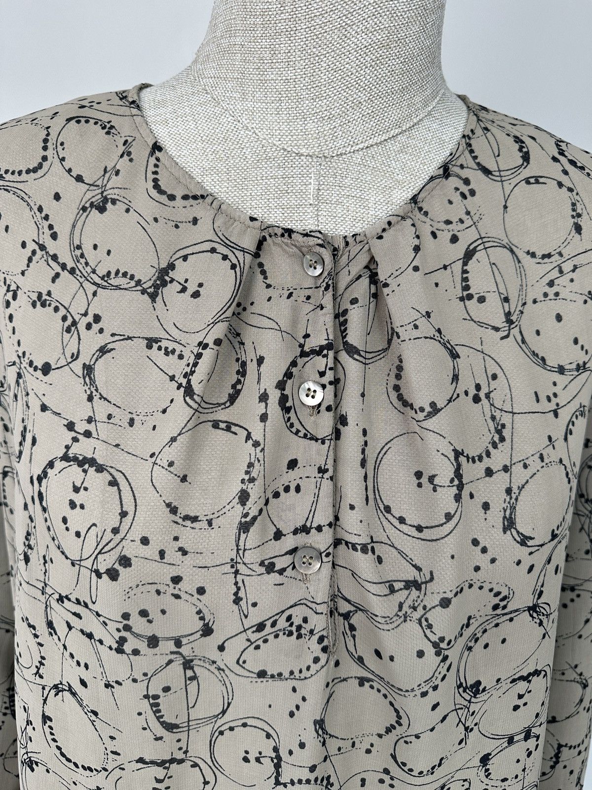 Transit TRANSIT PAR SUCH Geometric Pattern Viscose Blouse Shirt Size M / US 6-8 / IT 42-44 - 4 Thumbnail
