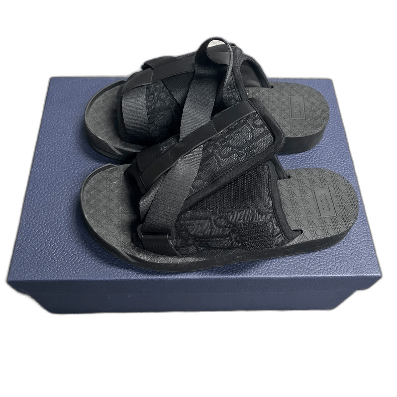Dior dior's new black alpha oblique print flat slippers Size US 6.5 / EU 39-40 - 1 Thumbnail