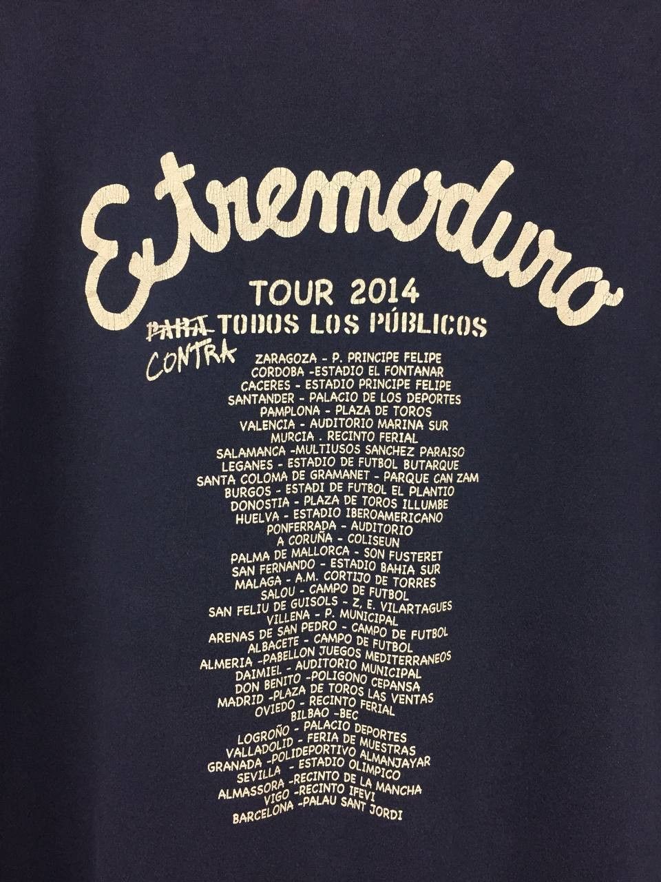 Band Tees × Vintage Extremoduro Spanish Punk Rock Band Tour 2014 Tee Size US L / EU 52-54 / 3 - 8 Thumbnail