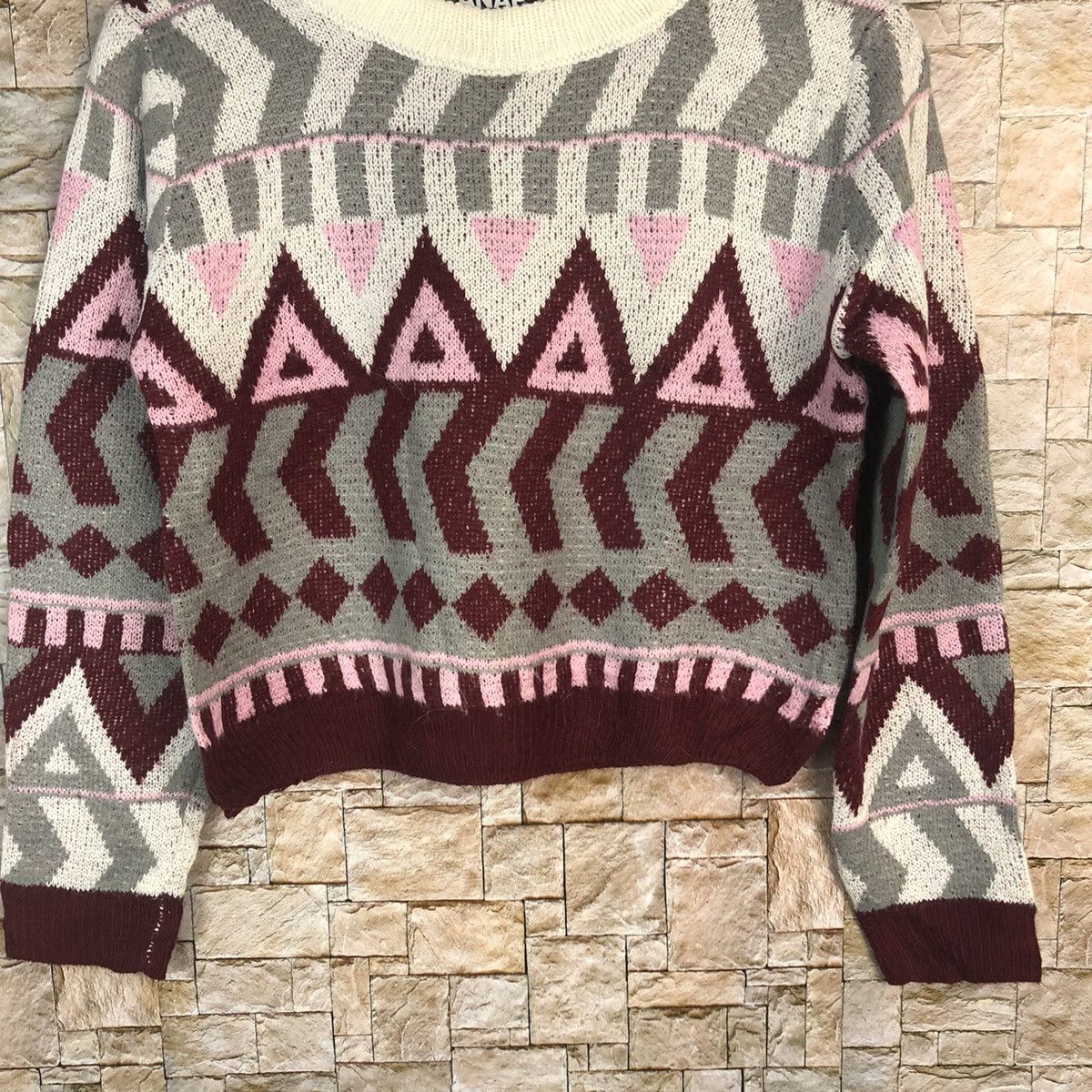 Homespun Knitwear × Japanese Brand Anap Purple art Knitwear #A769 Size XS / US 0-2 / IT 36-38 - 3 Thumbnail