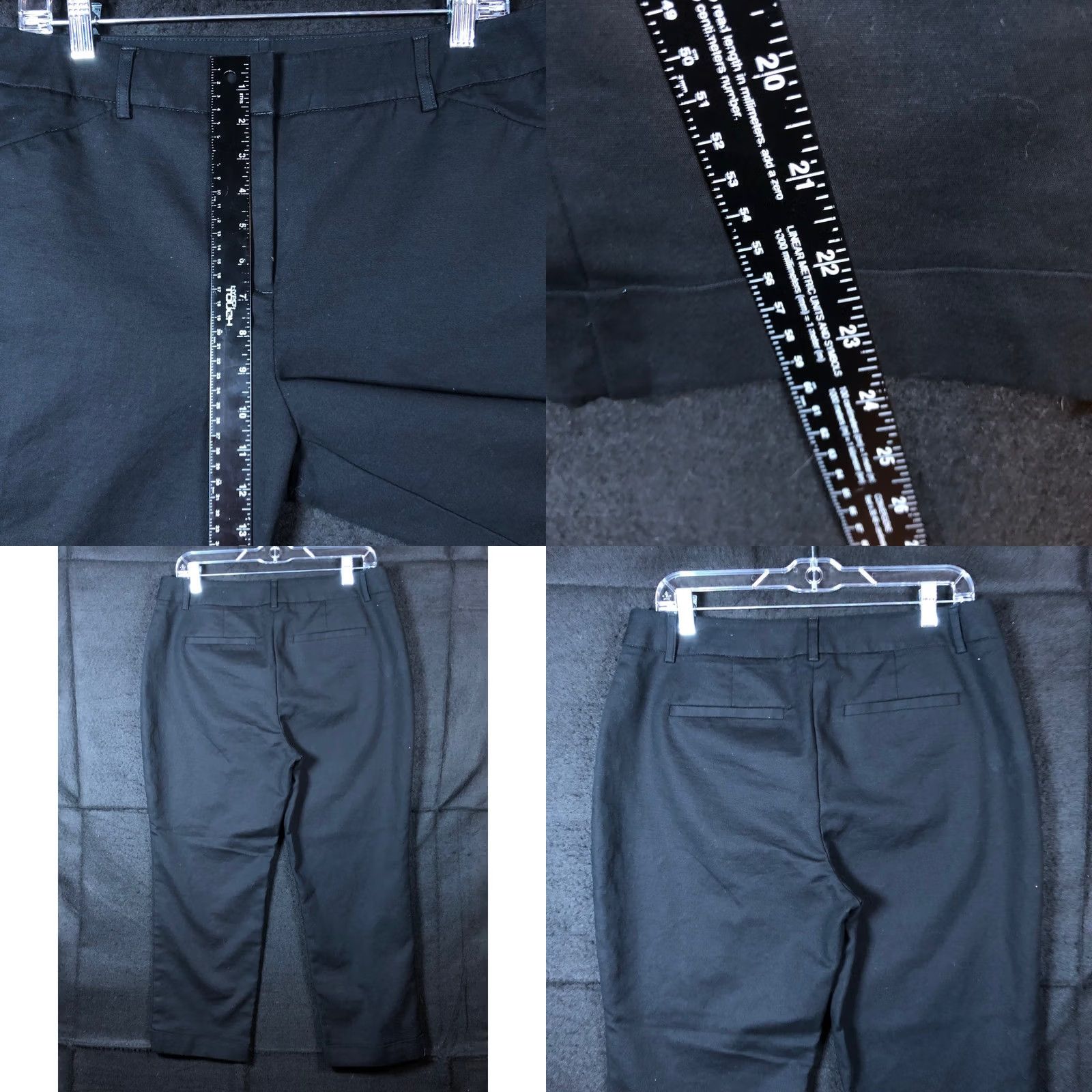 Vintage Chicos Womens Pants Black Mid Rise Crop Stretch 1 M Size 24" / US 00 / IT 34 - 8 Thumbnail