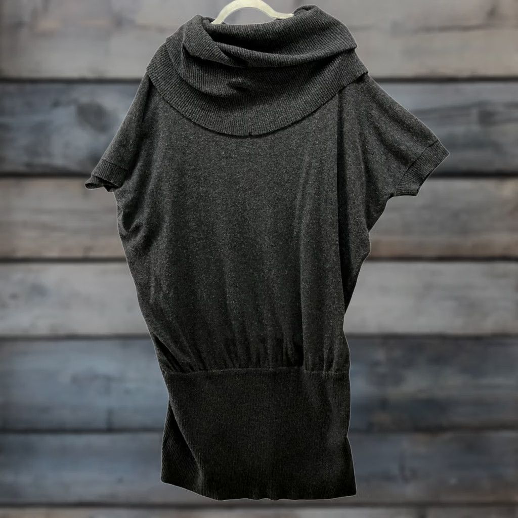 Banana Republic Banana Republic Luxury Cashmere Blend Tunic Sweater Womens L Gray Cowl Dolman Size L / US 10 / IT 46 - 1 Thumbnail