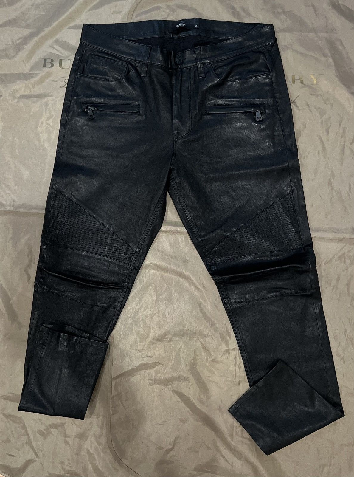 Hudson Hudson Men's The Blinder V2 Skinny Leather Jeans size 36 Size US 36 / EU 52 - 1 Thumbnail