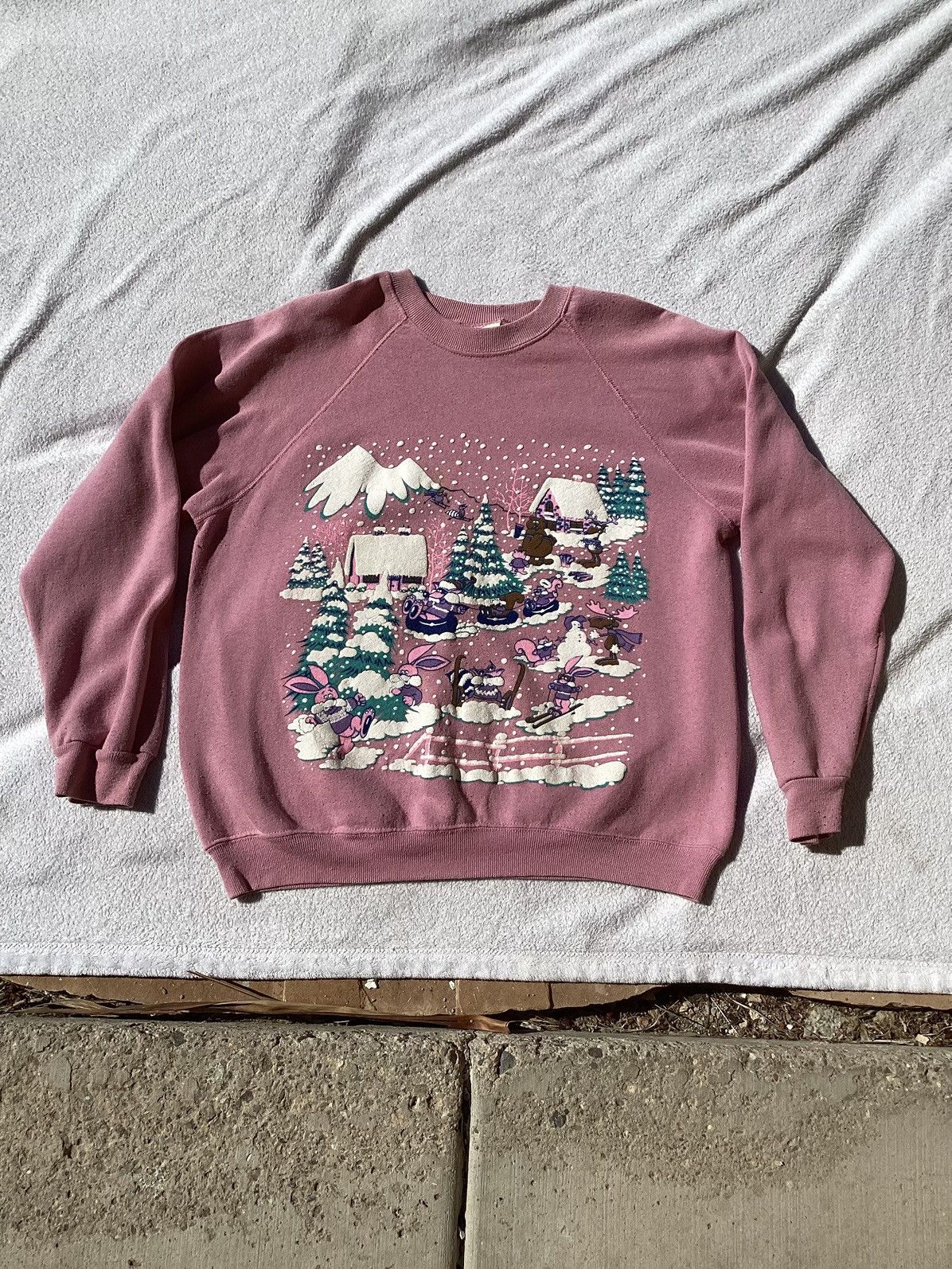 Other Vtg 80s/90s winter Wonderland nature animals snow sweatshirt Size US M / EU 48-50 / 2 - 1 Thumbnail