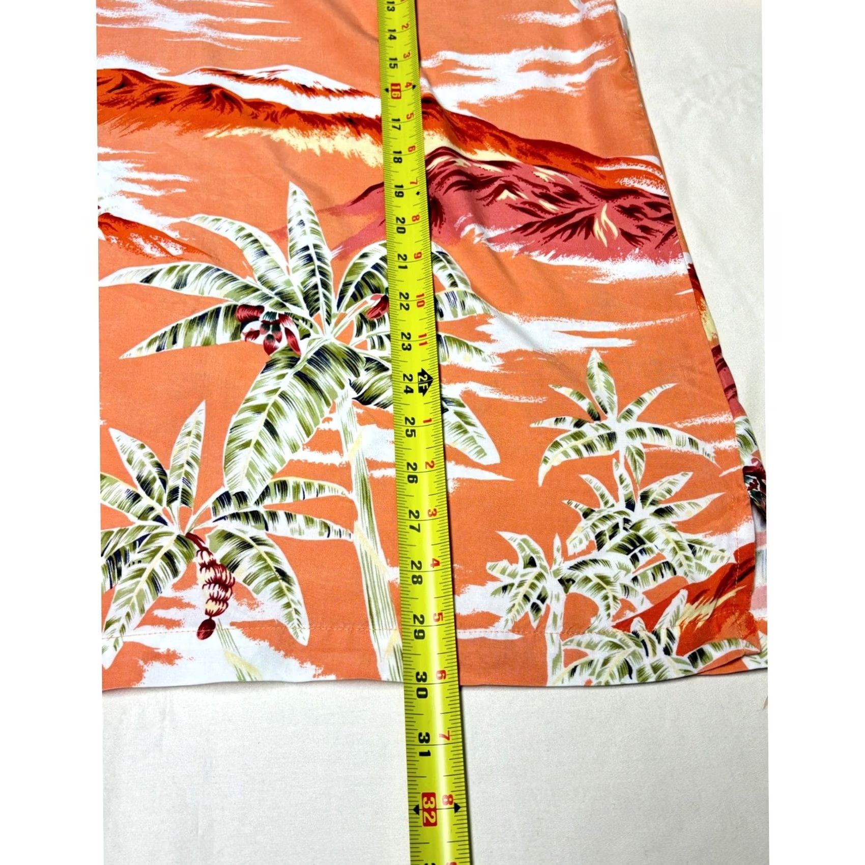 Tommy Bahama VINTAGE Tommy Bahama Orange Tropical Palm Tree Hawaiian Shirt Button-Up M Mens Short Sleeve Button-Down Collared 2X-2X? Size US M / EU 48-50 / 2 - 5 Thumbnail