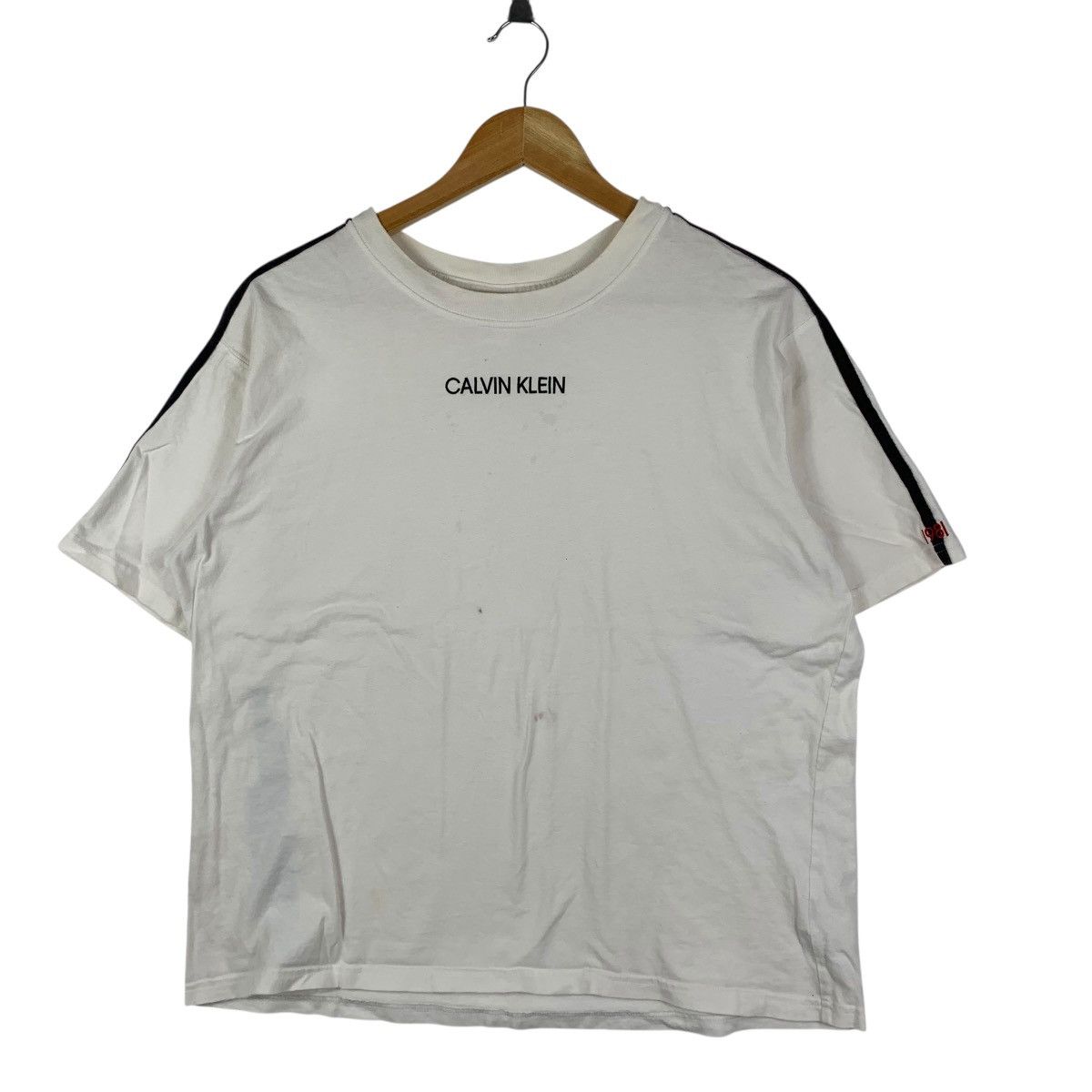 Calvin Klein CALVIN KLEIN CK New York Center Logo Boxy Tee Shirt Top Size M / US 6-8 / IT 42-44 - 4 Thumbnail