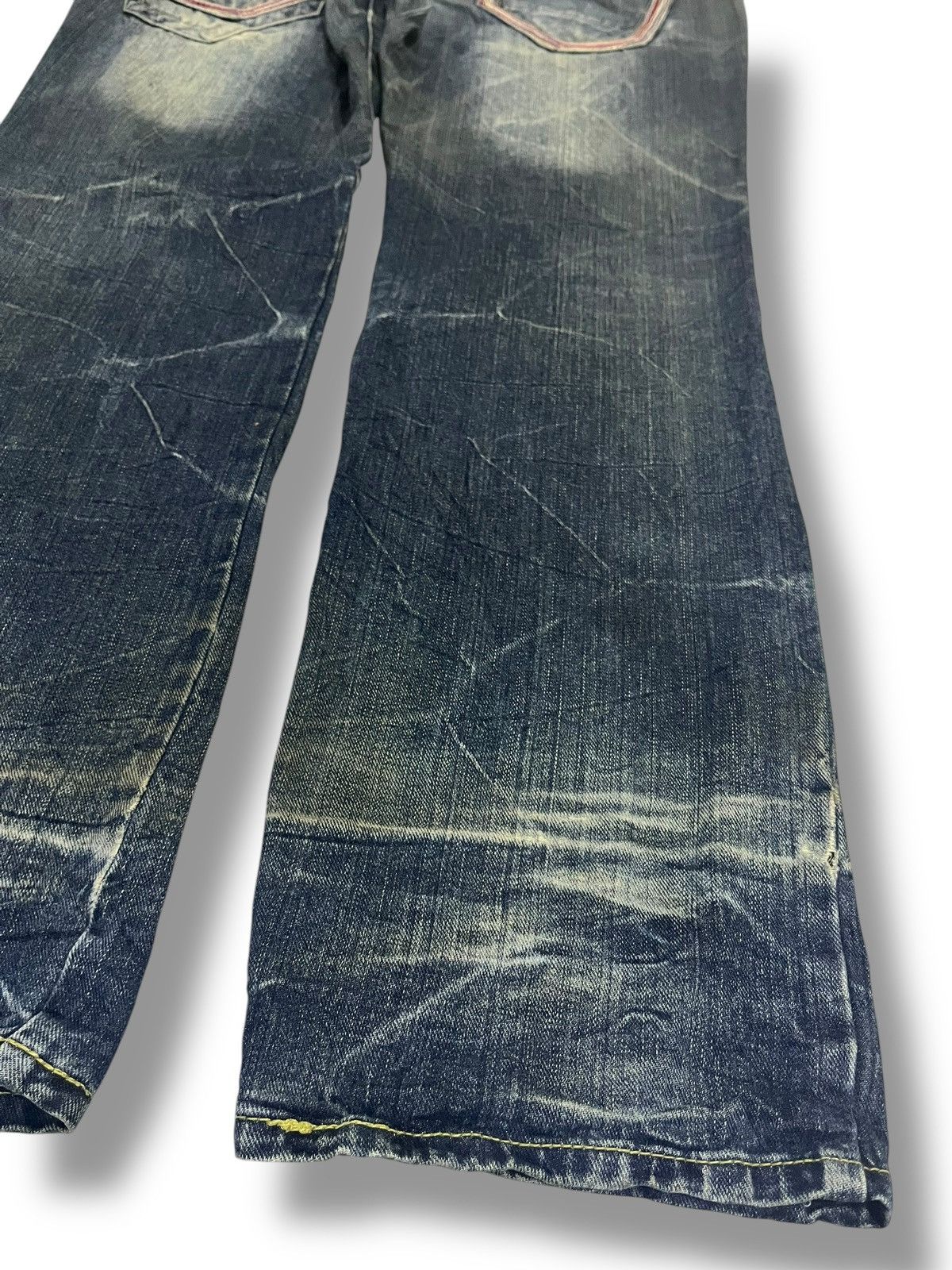 If Six Was Nine SICK💥 VINTAGE SORRIDERE DOUBLE WAIST MUD WASH DENIM Size US 35 - 12 Thumbnail