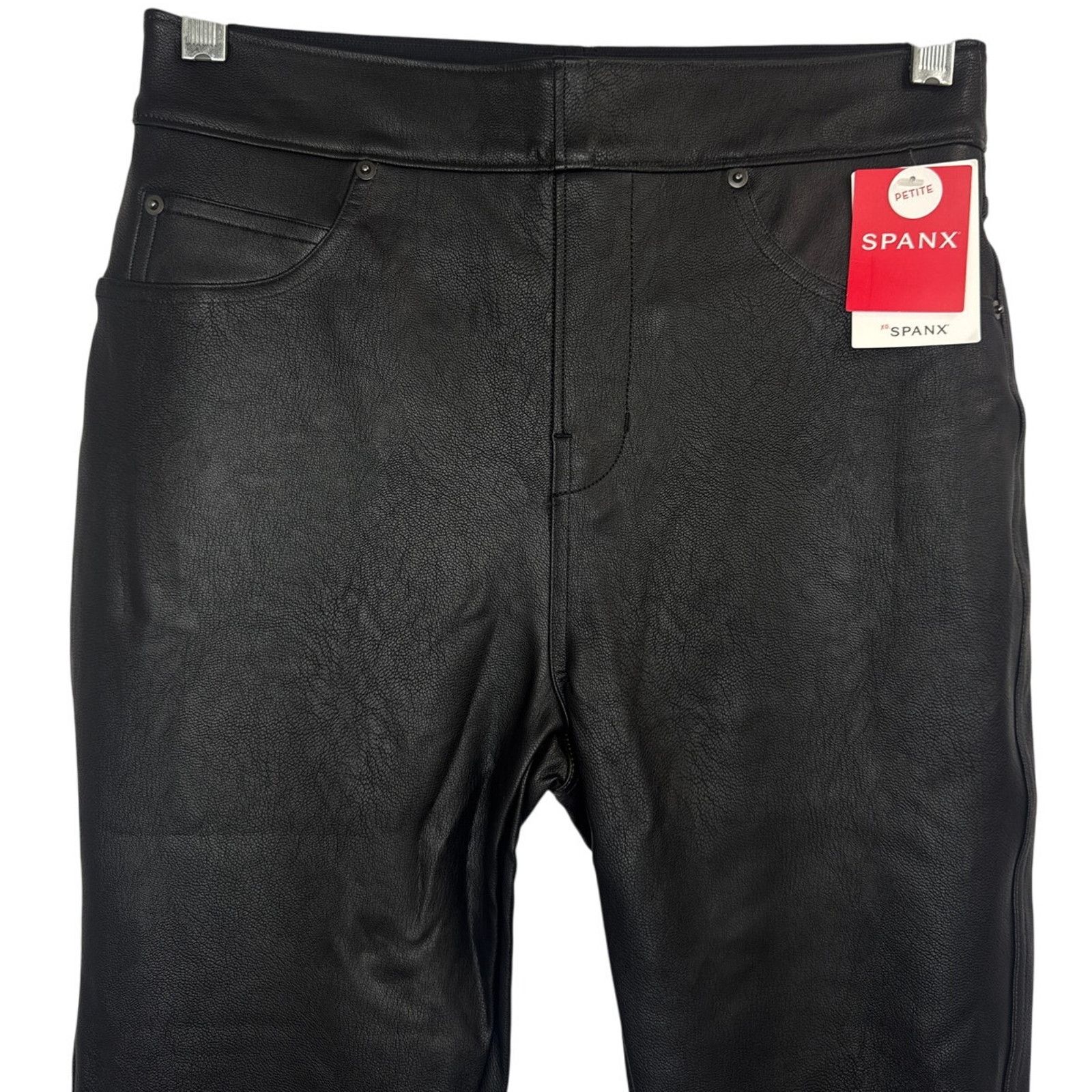 Spanx NWT Spanx II Ankle Skinny Luxe Black Faux Leather Pant Size 27" / US 4 / IT 40 - 7 Thumbnail
