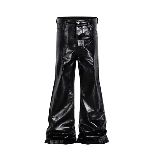 Jean Men Wide Leg Coating Glossy Leather Jean Size US 34 / EU 50 - 3 Thumbnail