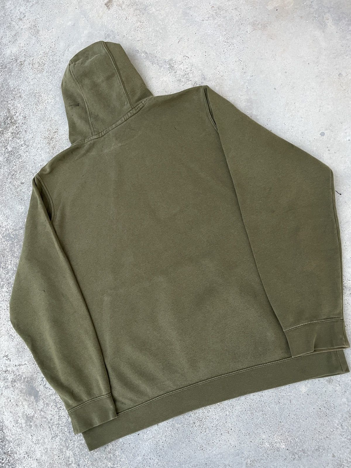 Nike × Vintage Vintage Nike Small Swoosh Faded Green Pullover Hoodie Size US XXL / EU 58 / 5 - 4 Thumbnail