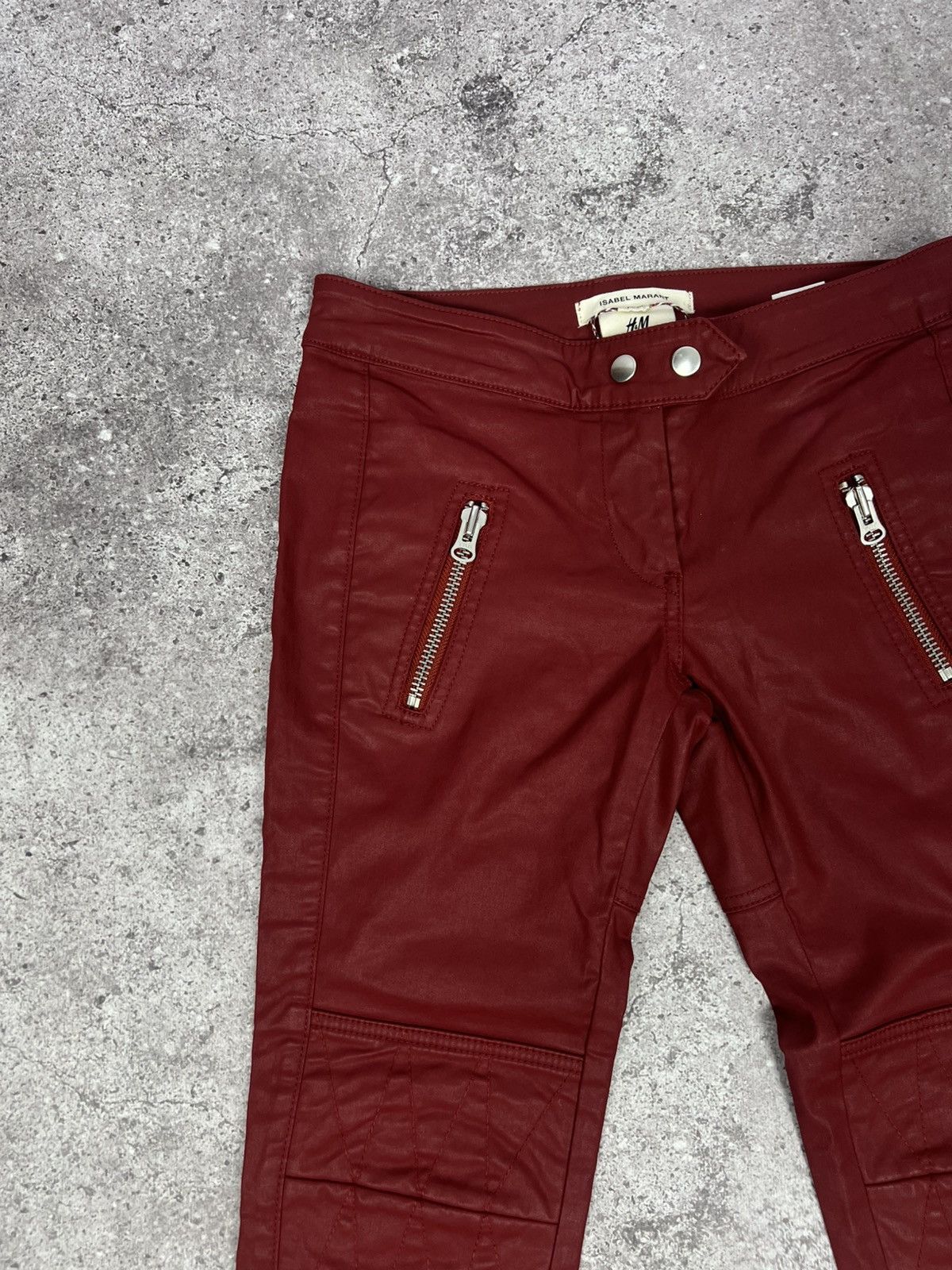 Isabel Marant Isabel Marant x H&M Pants Biker Moto Ankle Faux Leather Size 27" / US 4 / IT 40 - 4 Thumbnail