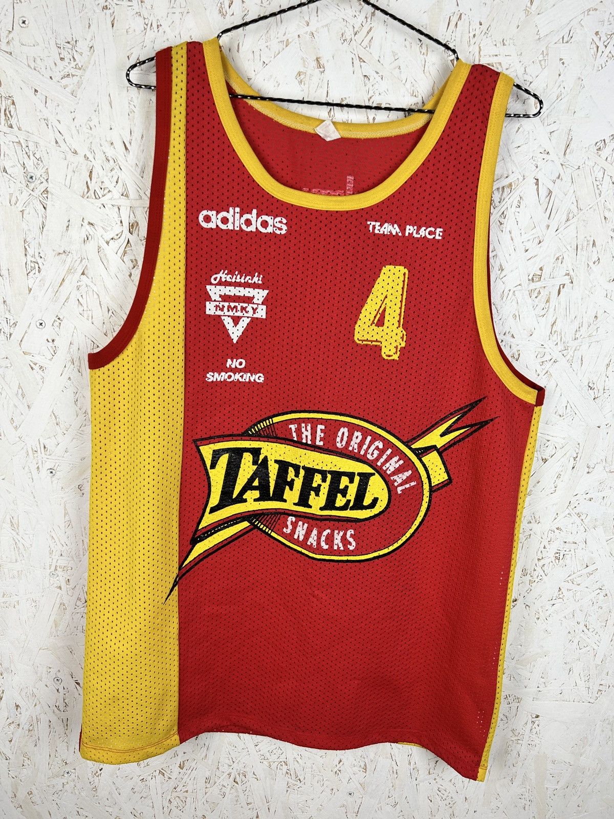Vintage 80s Helsinki NMKY Match Worn Basketball Jersey Adidas XL Size US XL / EU 56 / 4 - 1 Thumbnail