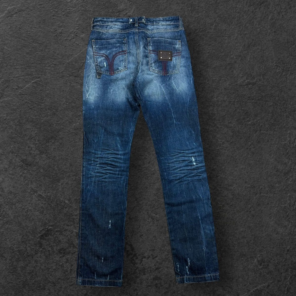 Dolce & Gabbana × Vintage Dolce Gabbana Junior Lighting Washed Distressed Jeans Denim Size US 29 - 2 Thumbnail