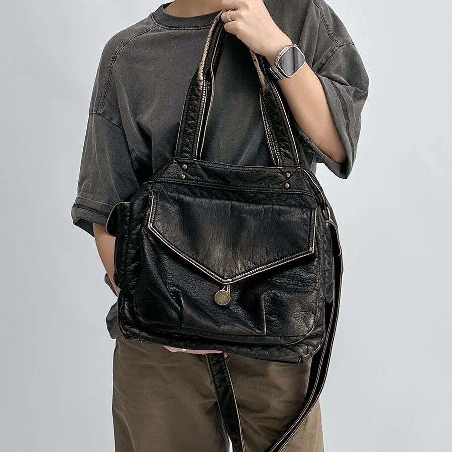 Vintage Multi-function Soft PU Leather Crossbody Bag Size ONE SIZE - 1 Thumbnail