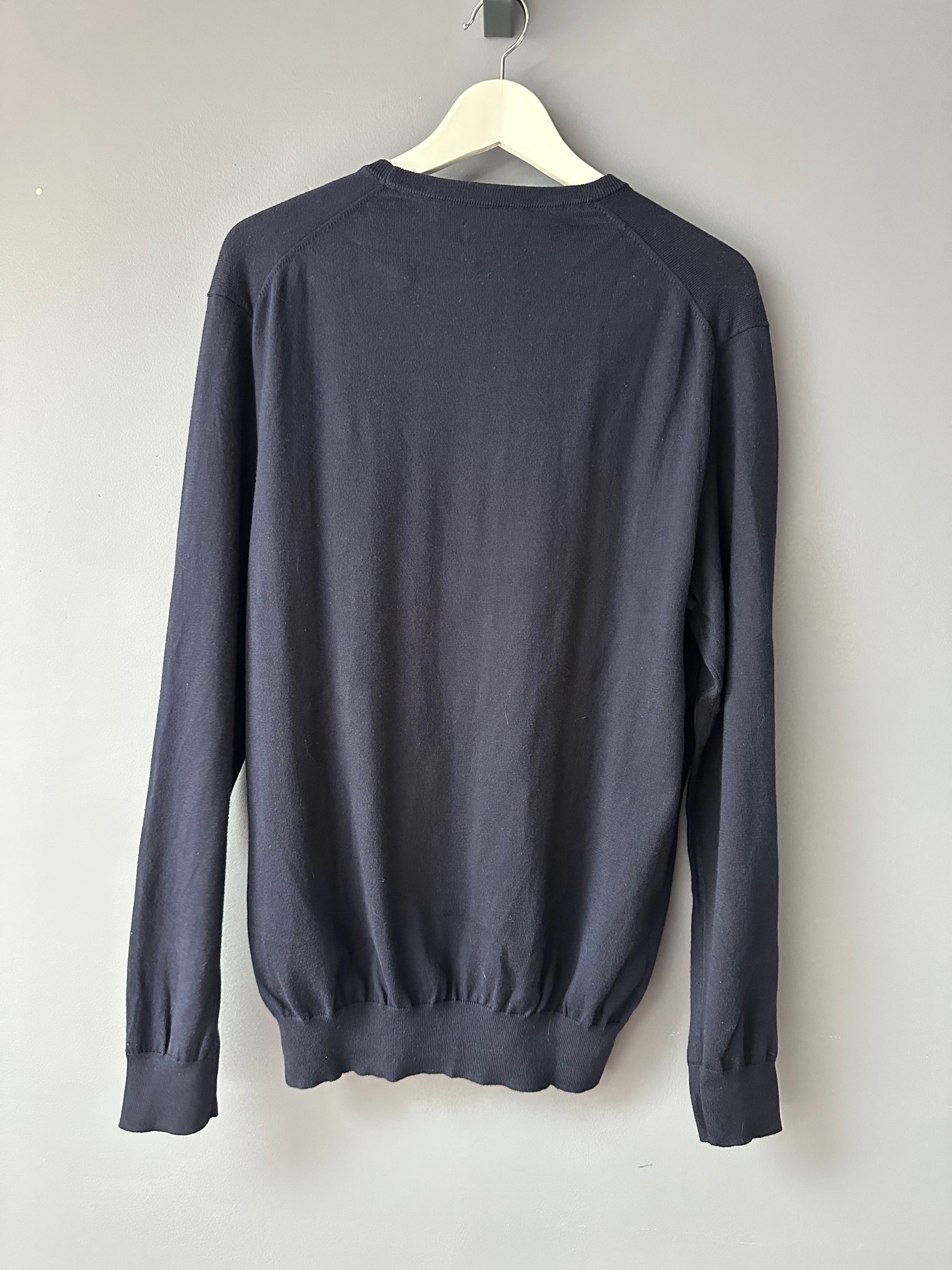 Polo Ralph Lauren Polo Ralph Lauren Pima Cotton Navy Jumper Sweater Size US L / EU 52-54 / 3 - 7 Thumbnail