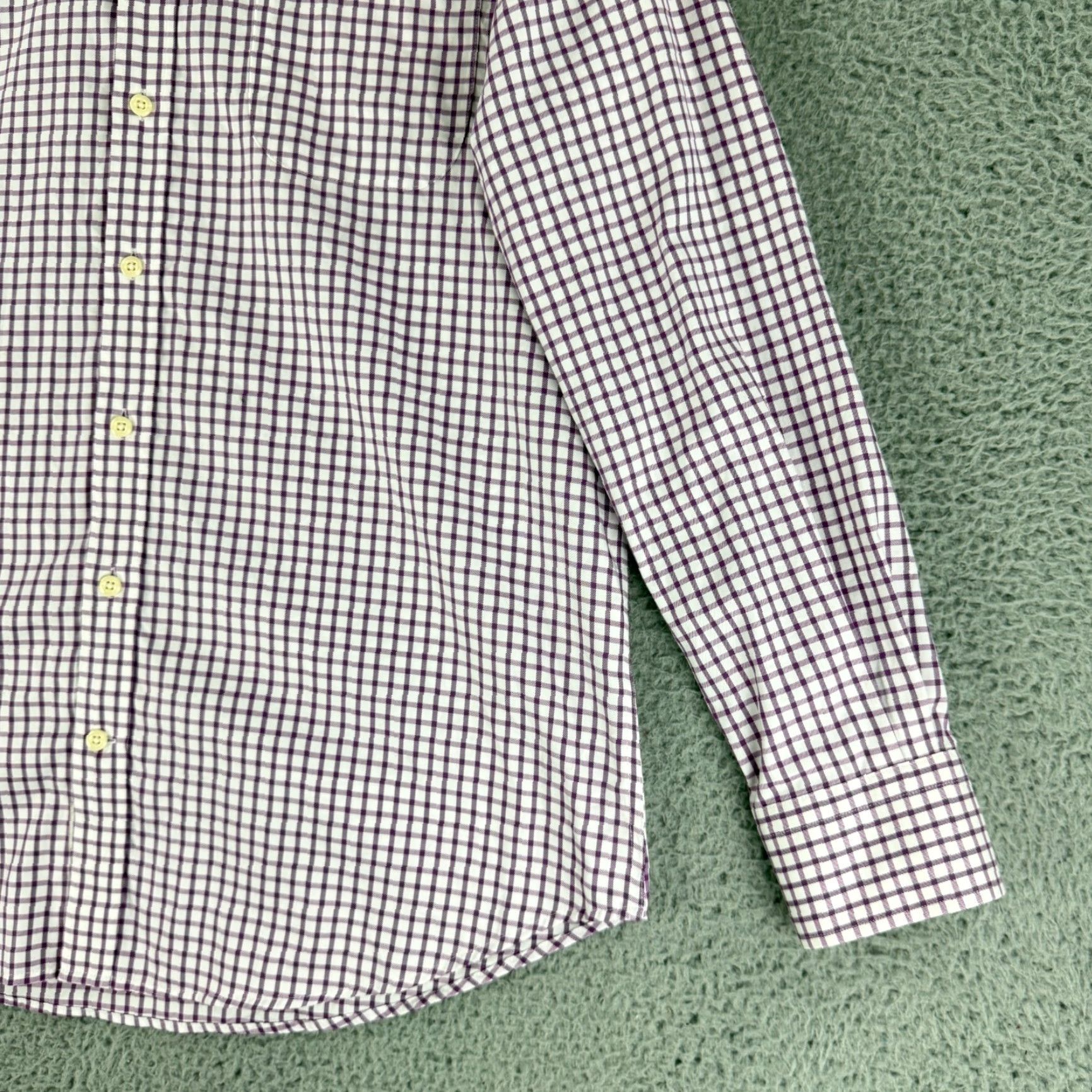 Peter Millar Peter Millar Button-Down Shirt Mens Large Purple Check Nanoluxe Easycare LS Size US L / EU 52-54 / 3 - 3 Thumbnail