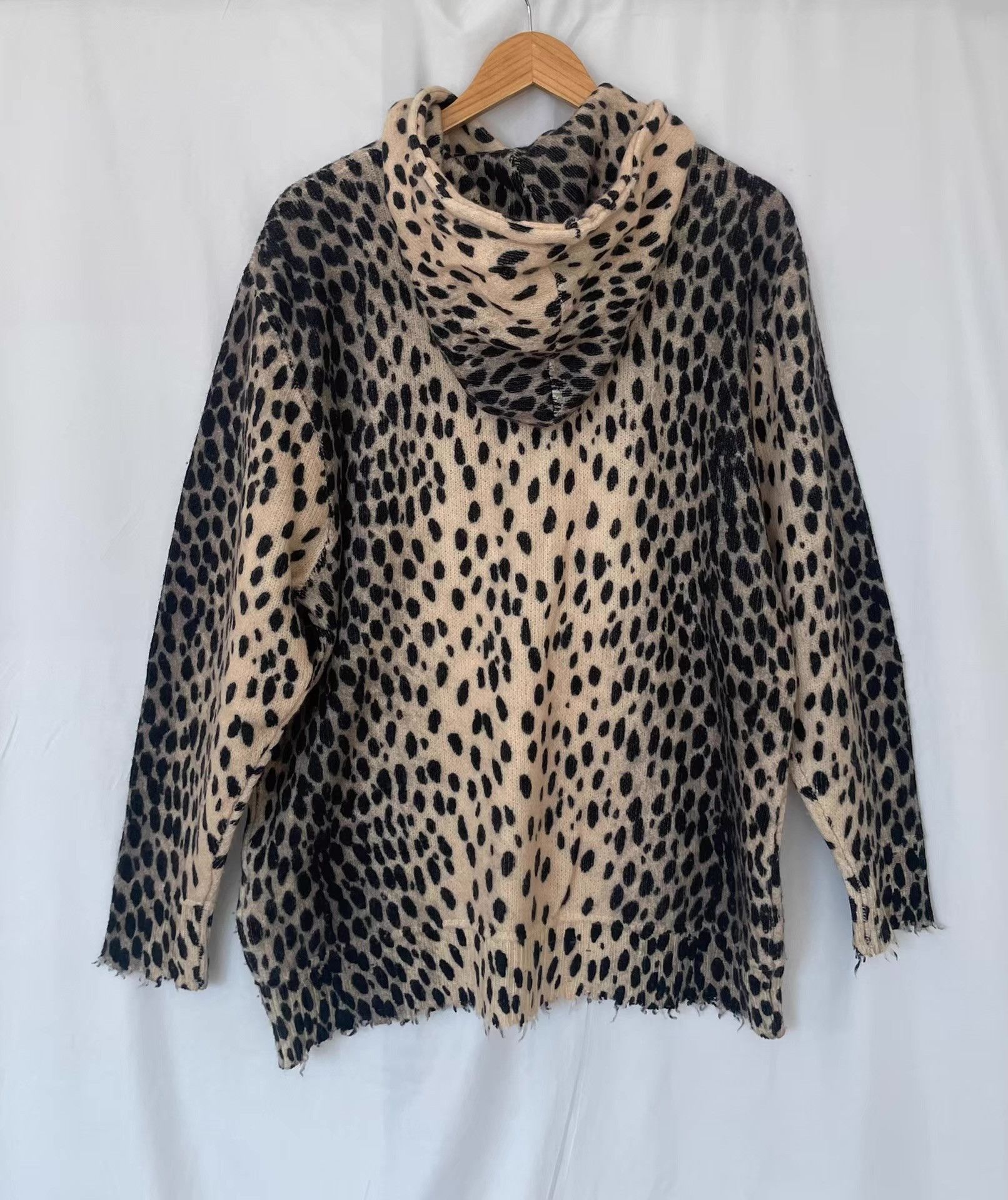 R13 R13 Cashmere Leopard Print Hoodie Ｑ21 Size XS / US 0-2 / IT 36-38 - 4 Thumbnail