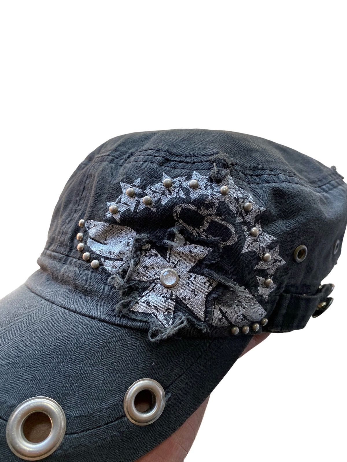 Vintage Cross Studed Gothic Cap Size ONE SIZE - 2 Thumbnail