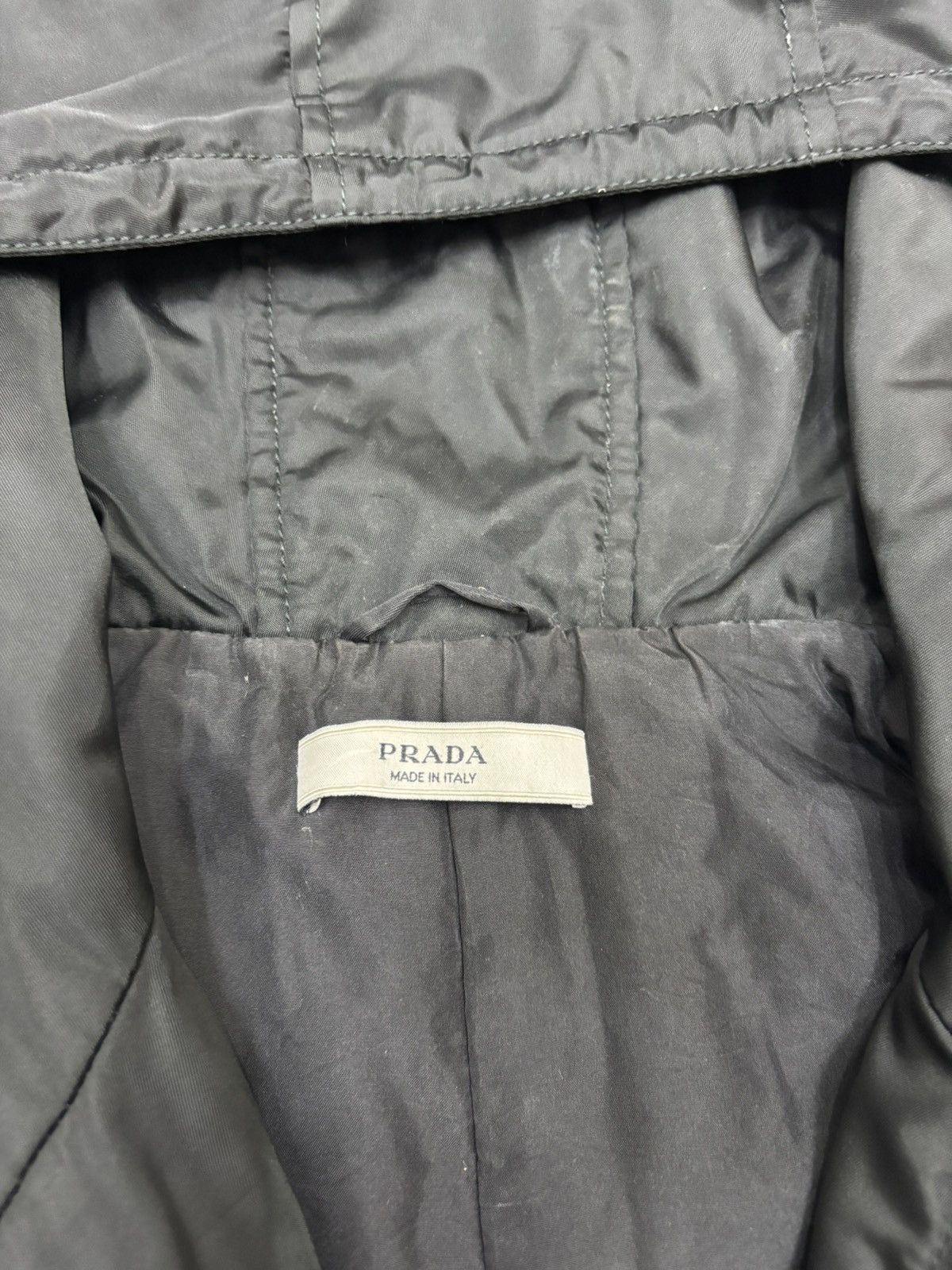 Prada PRADA Black Nylon Overcoat Jacket Size US M / EU 48-50 / 2 - 10 Thumbnail