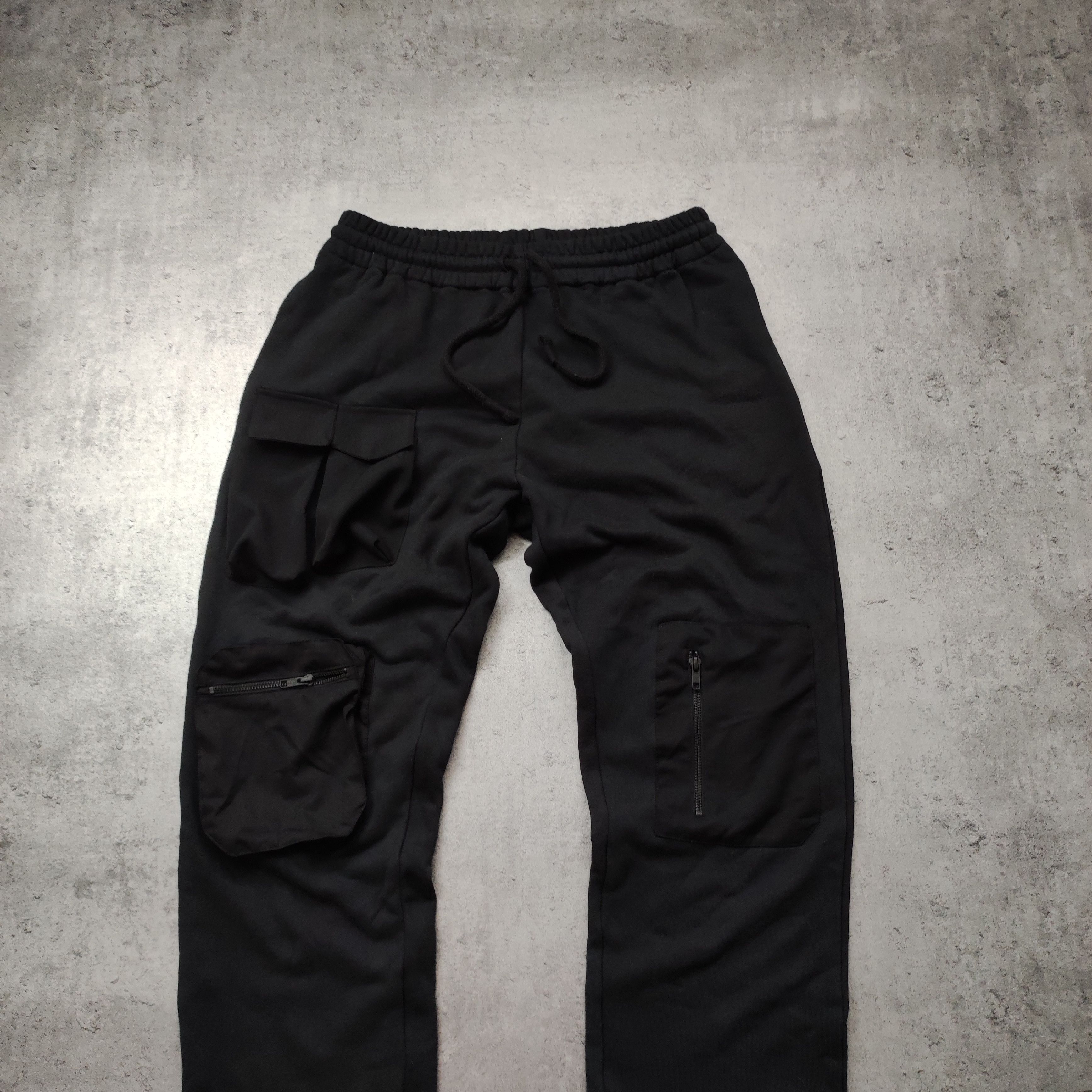 Japanese Brand Space Available Black Classic Multi Pocket Sweatpants Size US 32 / EU 48 - 2 Thumbnail