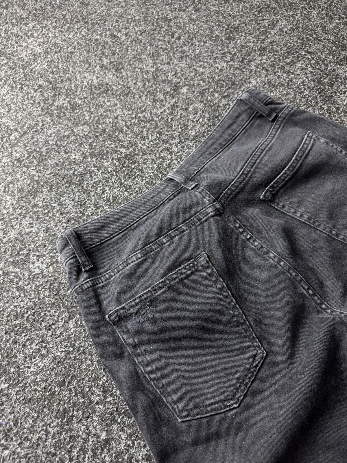 Sandro Sandro Paris Distressed Black Denim Jeans Straight Fit Size 30" / US 8 / IT 44 - 17 Thumbnail