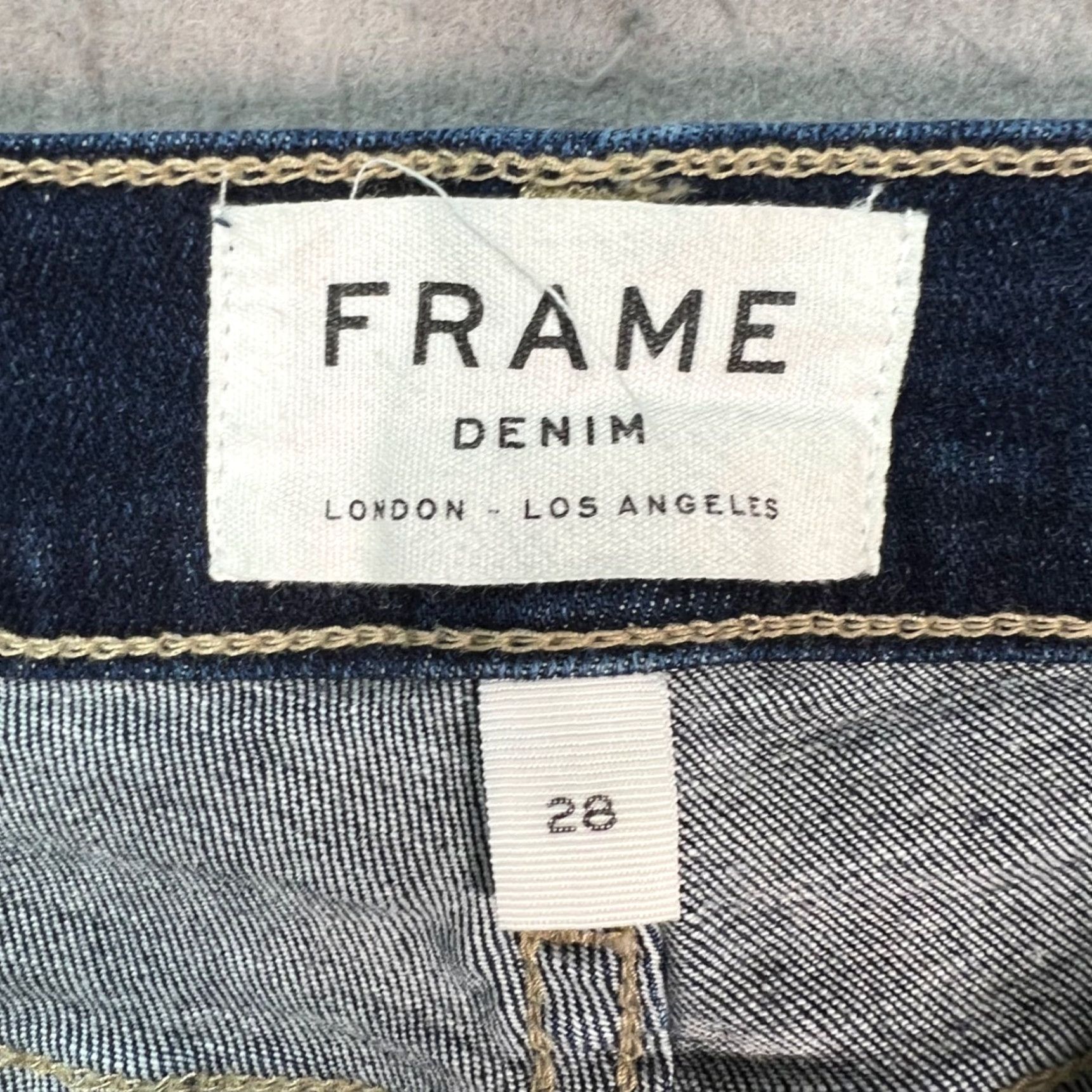 Frame FRAME Jeans – Le Skinny De Jeanne – Womens – Size 28 – Dark Wash Denim Crop Skinny Jeans Size 28" / US 6 / IT 42 - 3 Thumbnail