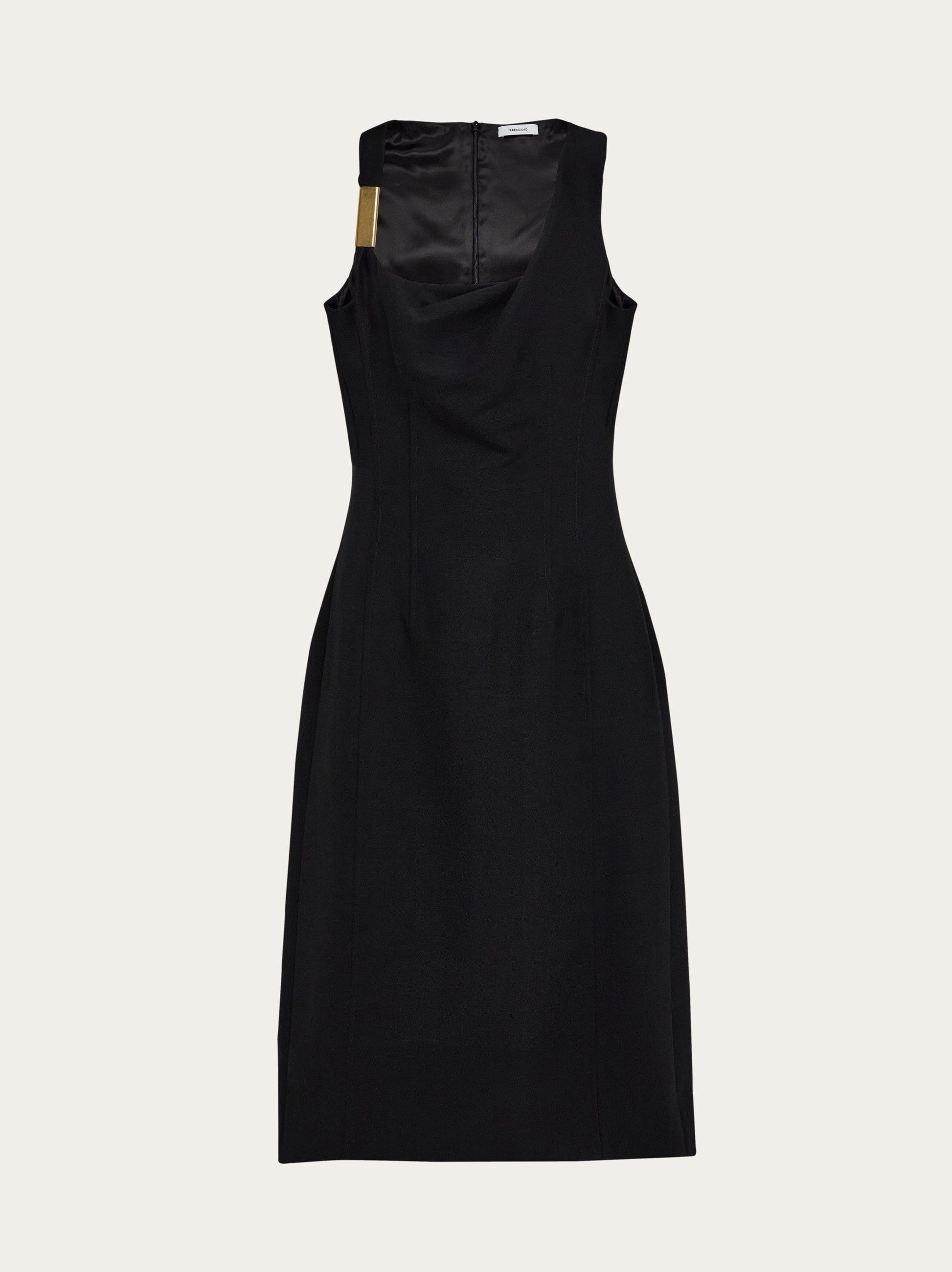 Salvatore Ferragamo o1s1rm0426 Corseted Dress in Black Size S / US 4 / IT 40 - 1 Thumbnail