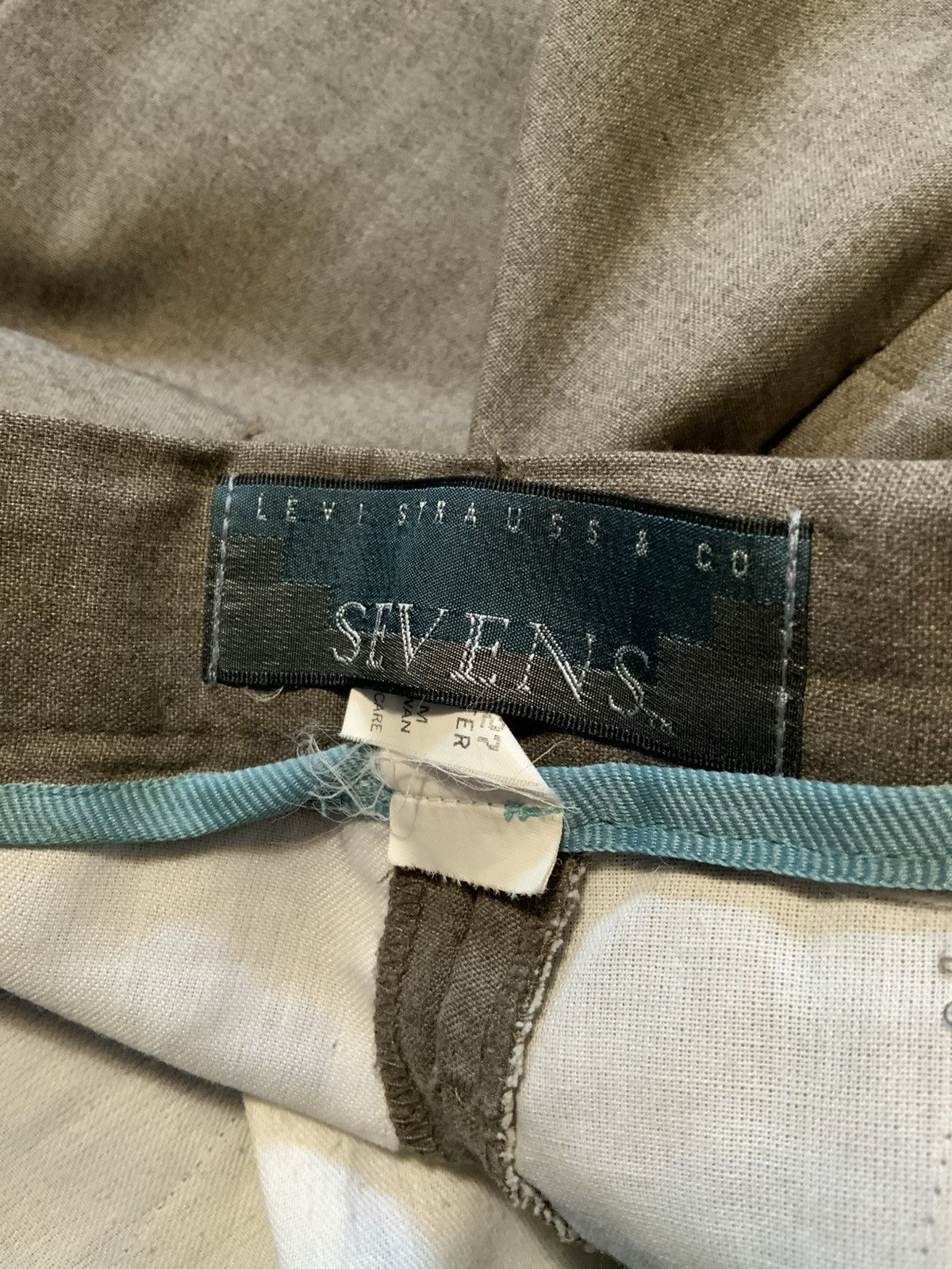 Levi's Vintage 80s Levis Strauss Sevens Pleated Cuff Dress Pants Size US 34 / EU 50 - 4 Thumbnail