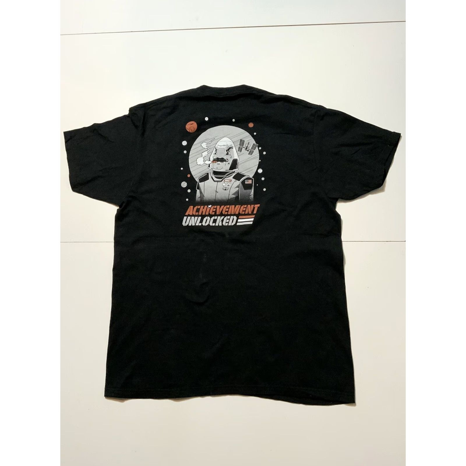 Vintage Achievement Unlocked T-Shirt Black Captain Cone Head Graphic Cigar Smoke Sz. XL Mens XL Size US XL / EU 56 / 4 - 3 Thumbnail