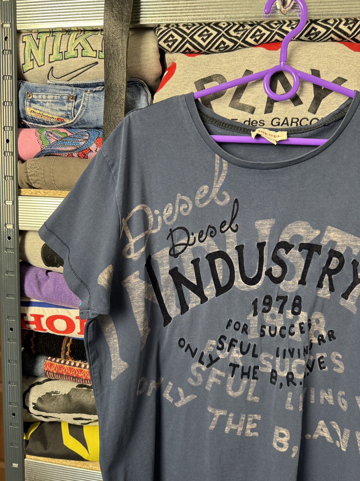 Diesel Vintage Diesel Big Over Logo Crazy Y2K Hype Tee Size US XXL / EU 58 / 5 - 3 Thumbnail