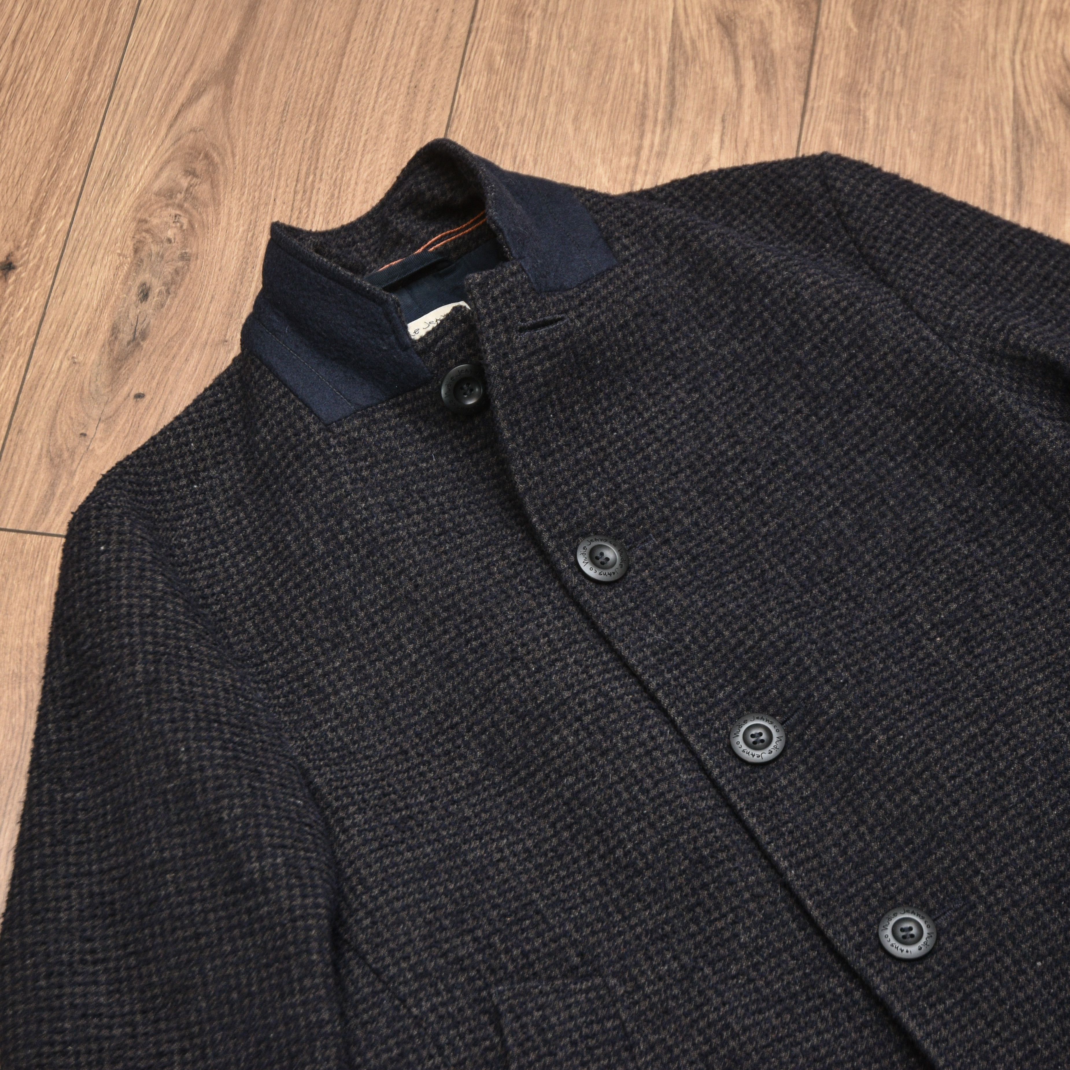 Nudie Jeans NUDIE JEANS CO Men's Wool Blend Coat Grey Check Plaid Size US M / EU 48-50 / 2 - 6 Thumbnail