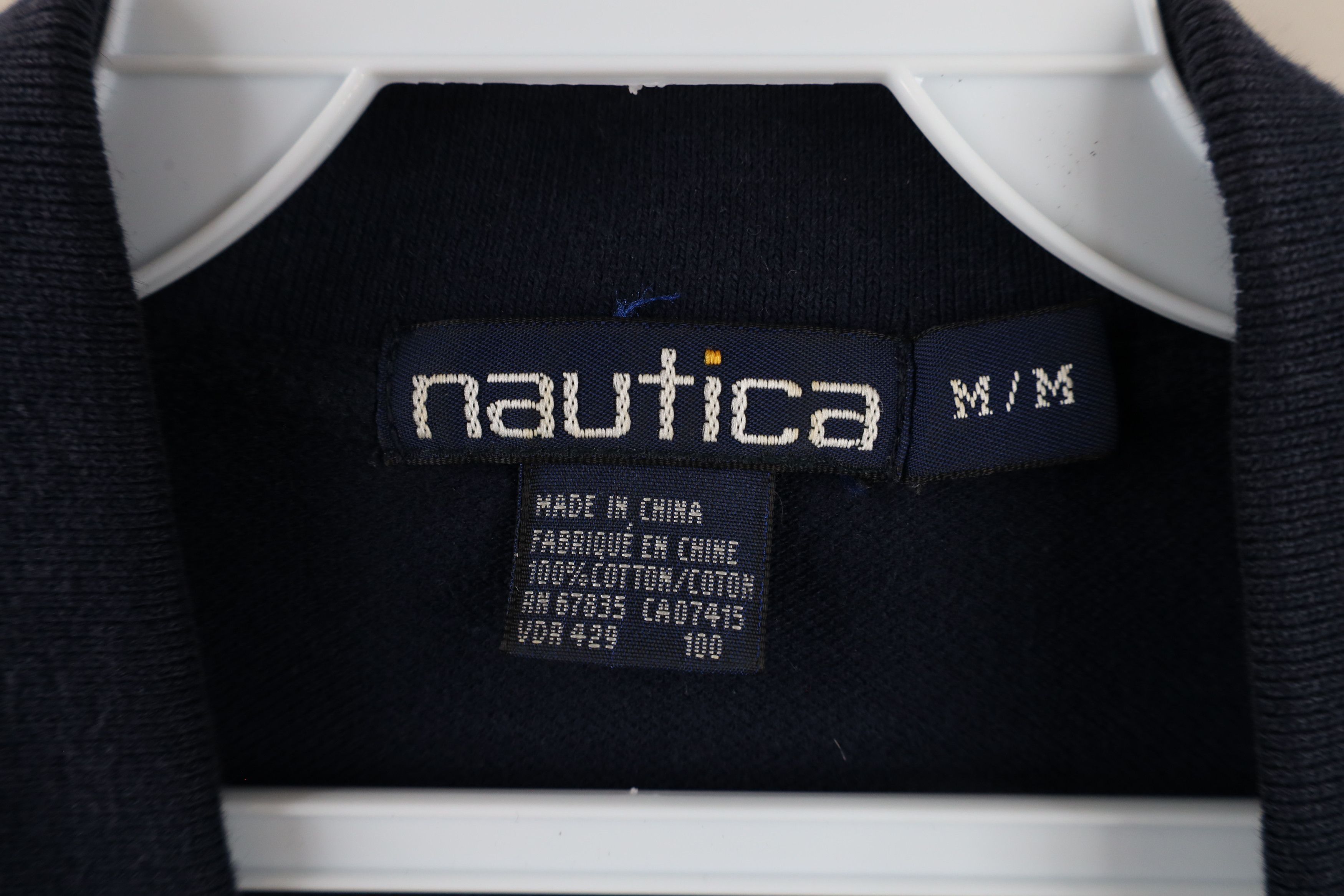 Nautica × Vintage Vintage 90s Nautica Spell Out Striped Sailing Polo Shirt Size US M / EU 48-50 / 2 - 6 Thumbnail