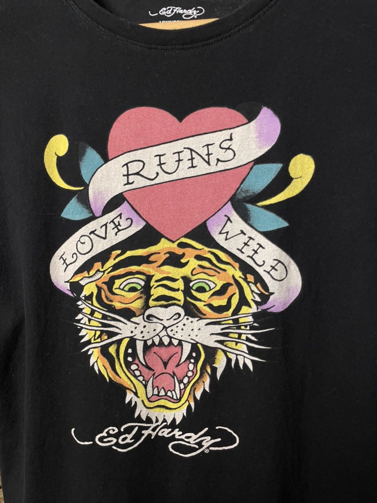 Ed Hardy Ed Hardy Big Logo Black T-Shirt Size L Size US L / EU 52-54 / 3 - 2 Thumbnail