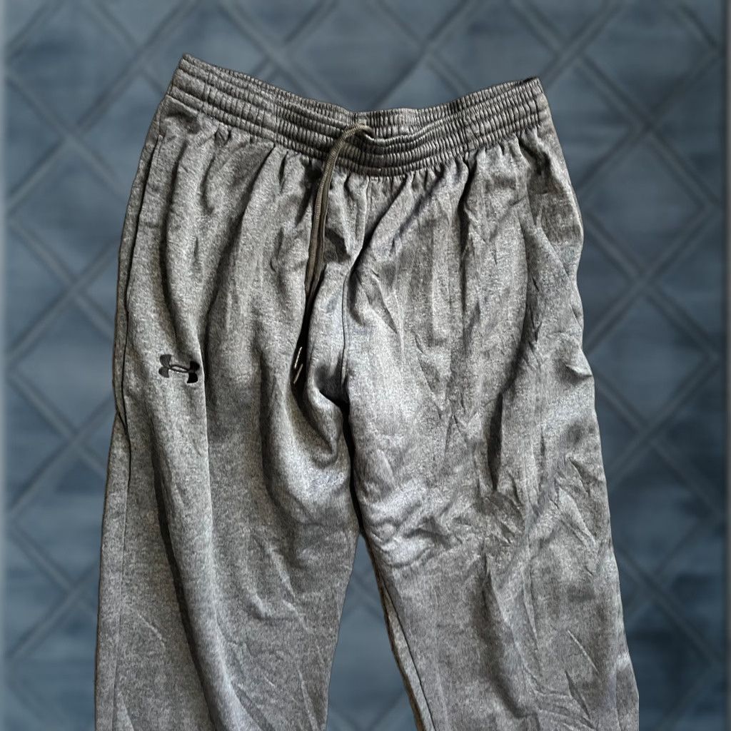 Under Armour Under Armour Men's Size Large Loose Jogger Sweatpants Solid Gray Sweatpants Regular Fit Pockets Logo Activewear Casual Mens Size US 33 - 1 Thumbnail