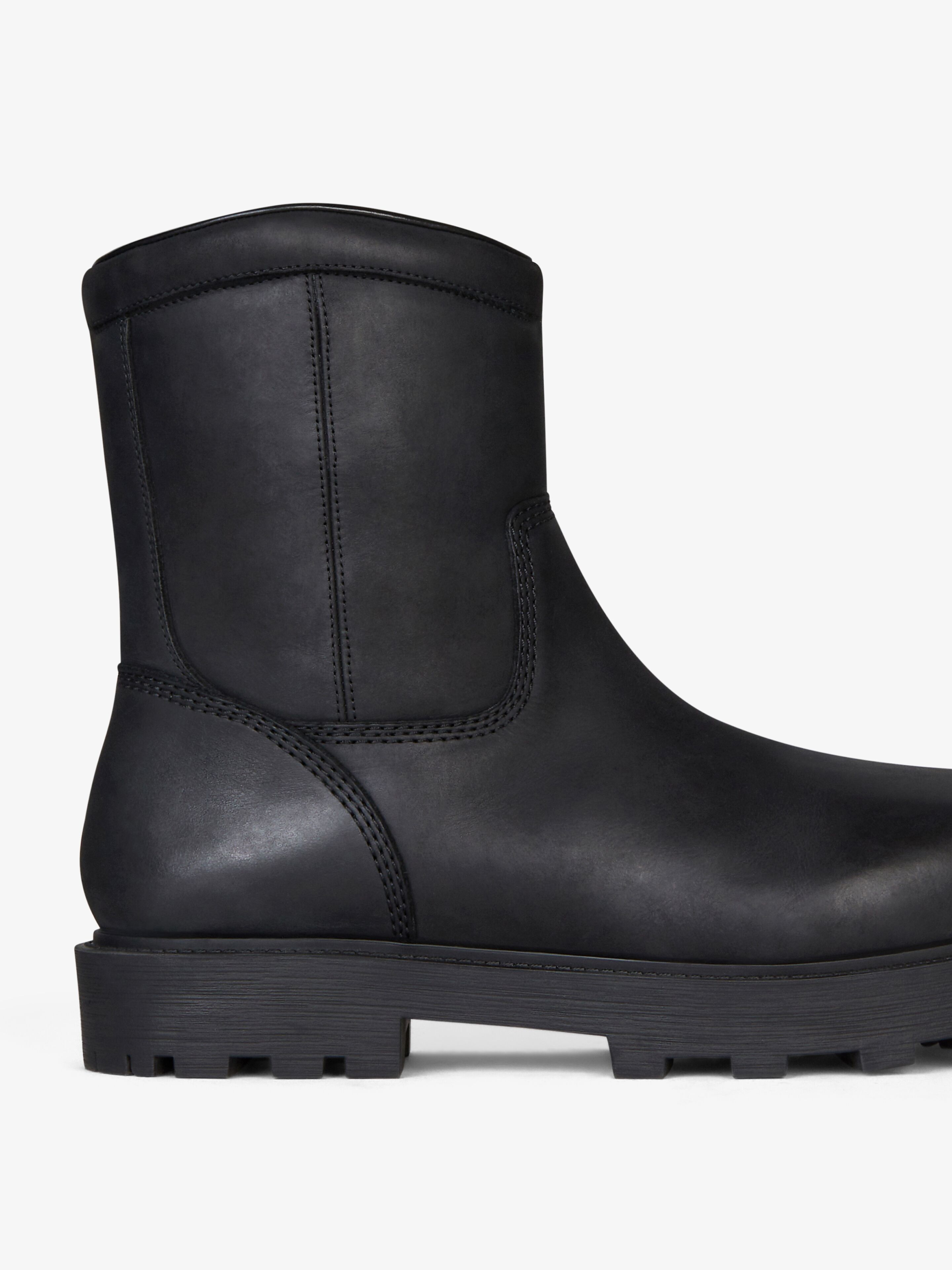 Givenchy o1srvl11e0225 Storm Ankle Boots In Nubuck With Zip in Black Size US 8 / EU 41 - 4 Thumbnail