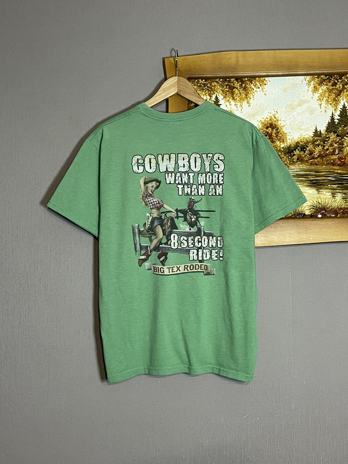 Vintage Funny Cowboys Want More Than 8 Secon Ride T-shirt Pornstar Size US L / EU 52-54 / 3 - 1 Thumbnail