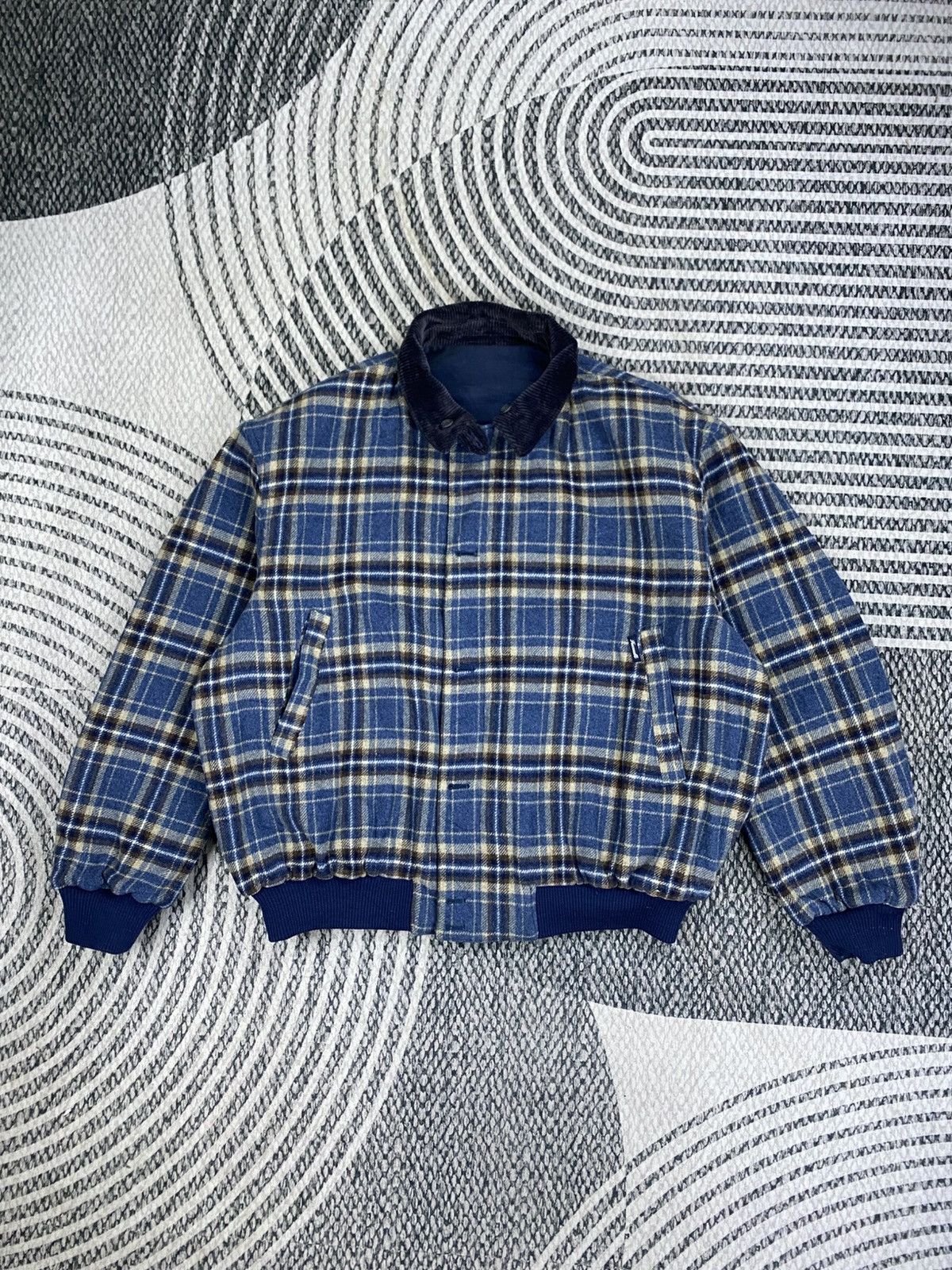 Faconnable 🔥RARE Faconnable Checked Reversible Bomber Jacket Size US XL / EU 56 / 4 - 1 Thumbnail