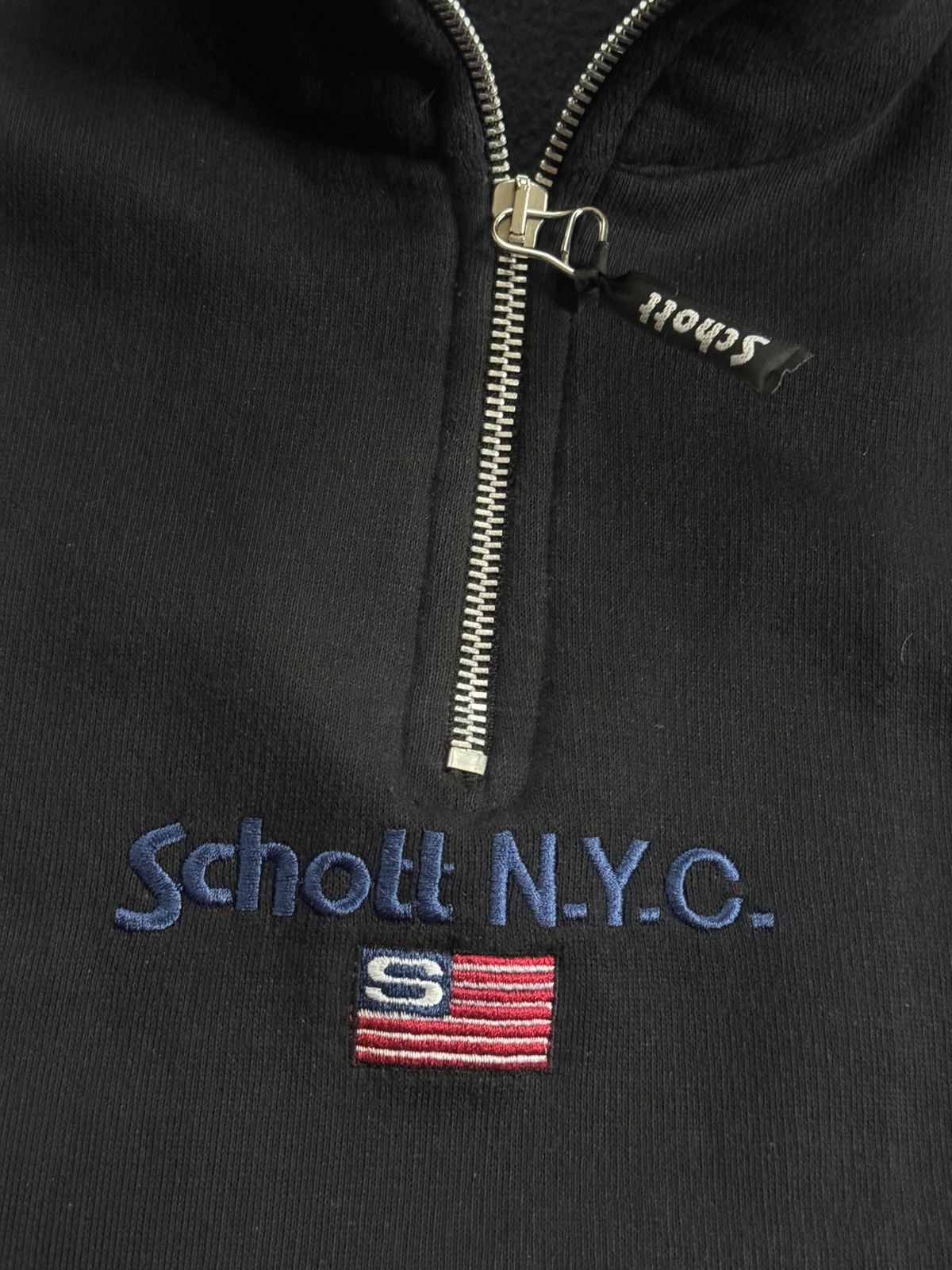 Schott Schott N.Y.C. USA 🇺🇸 M/size 1/4zip sweathsirt jumper pullover Size US M / EU 48-50 / 2 - 5 Thumbnail