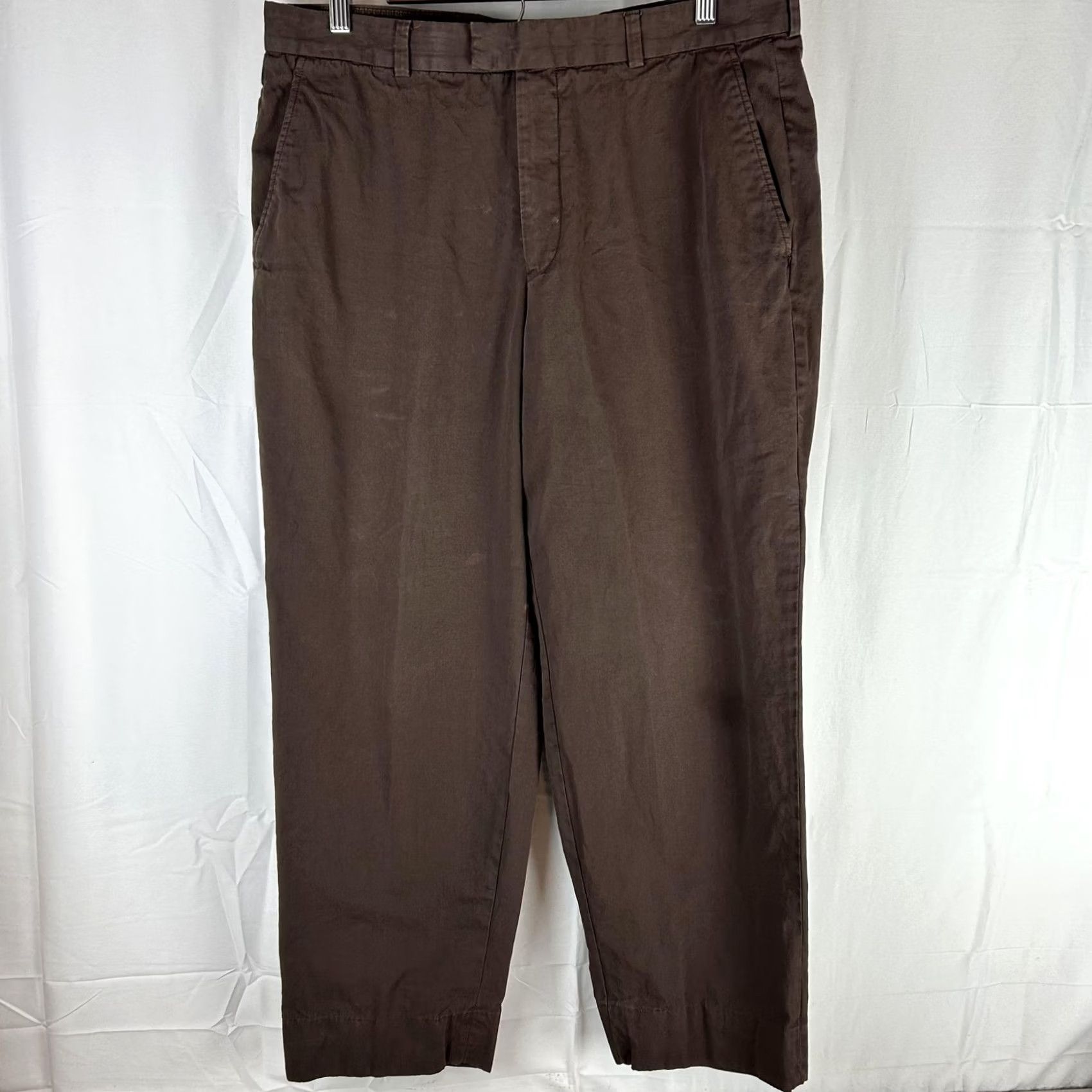 Ermenegildo Zegna Ermenegildo Zegna Pants Men 36x29 Cotton Chino Dress Slacks Brown Straight Leg Size US 38 / EU 54 - 2 Thumbnail
