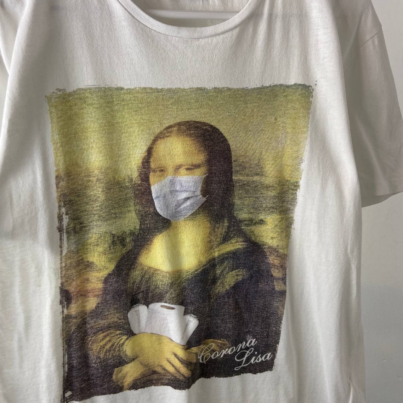 Vintage Mono Corona Lisa Vintage Humor Art T-Shirt Size US L / EU 52-54 / 3 - 3 Thumbnail