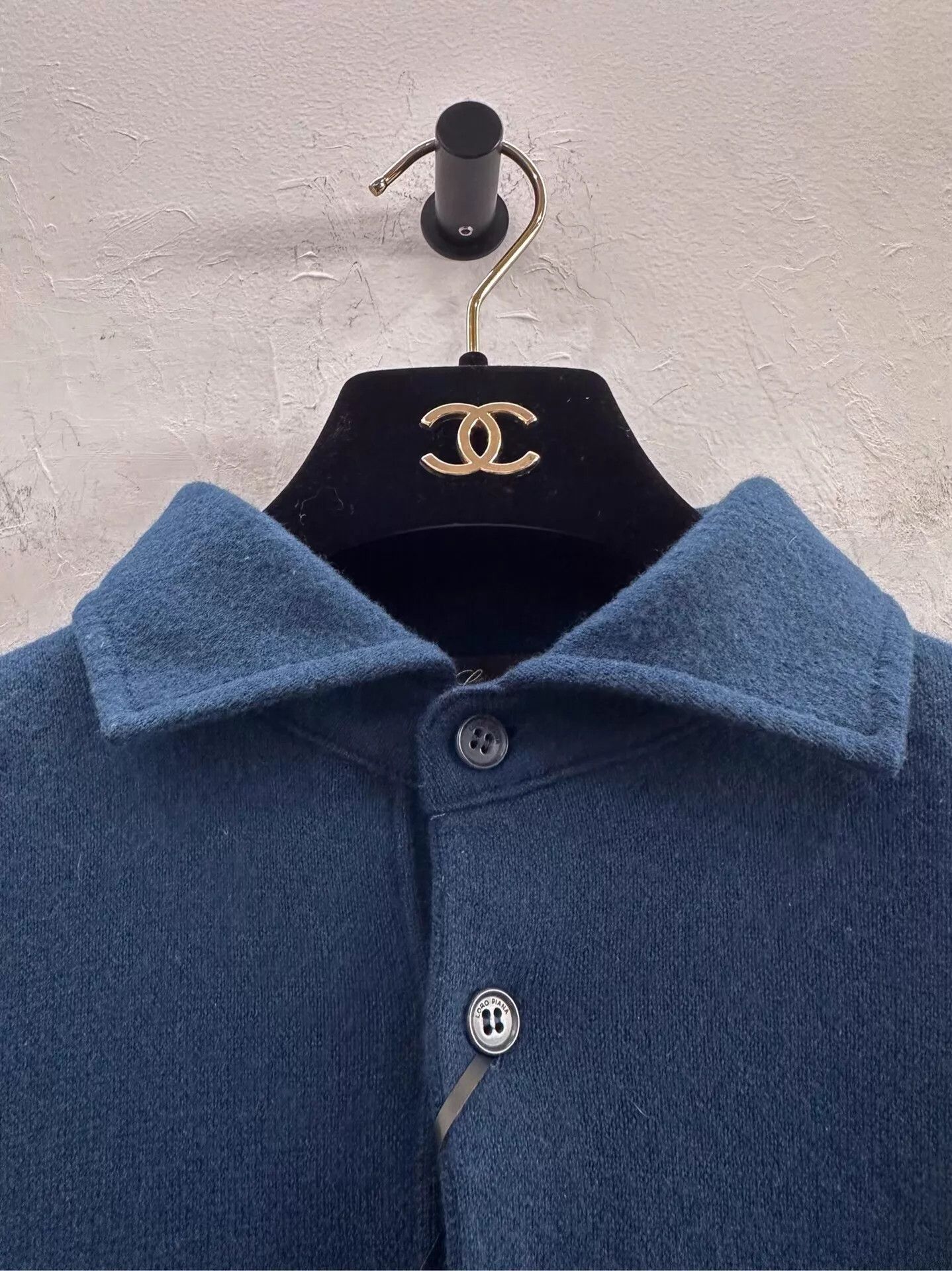 Loro Piana Loro Piana Navy Blue Long Sleeve Knit Polo 46 Size US S / EU 44-46 / 1 - 3 Thumbnail