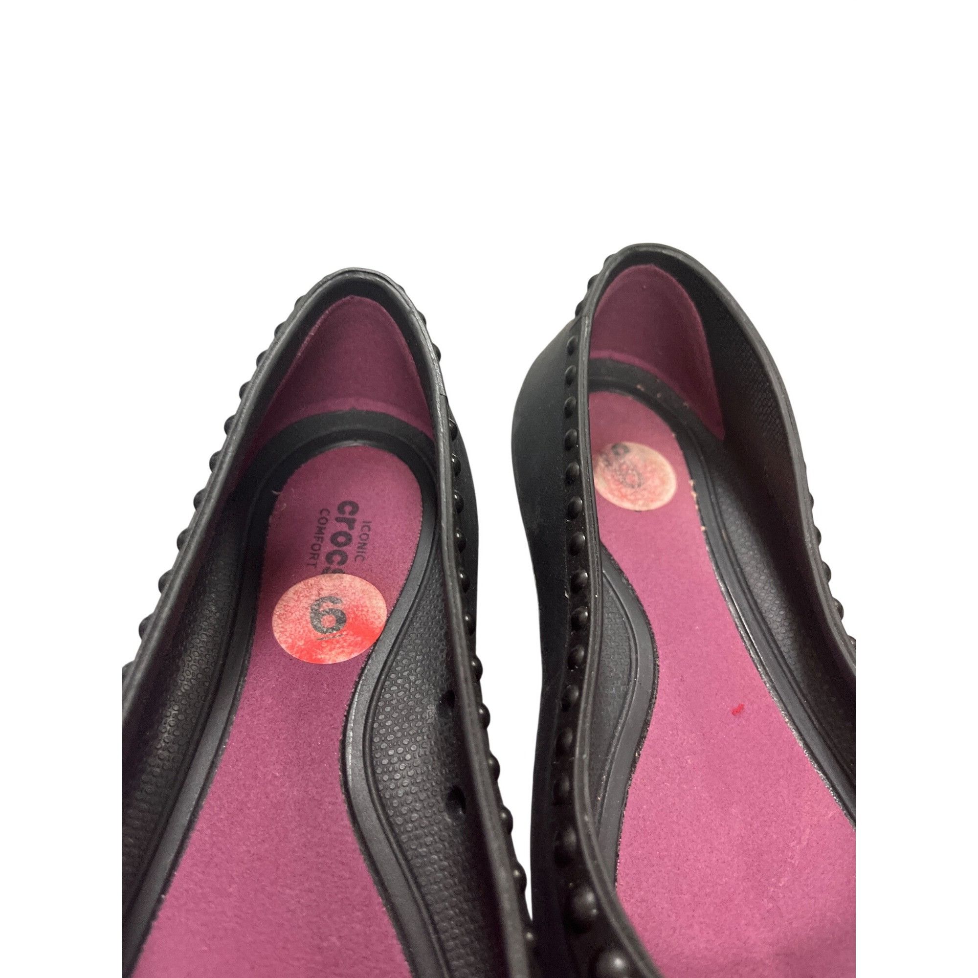 Crocs Crocs womans black rubber slip on casual shoes sz 6 SKU 10-1 Size US 6 / IT 36 - 6 Thumbnail