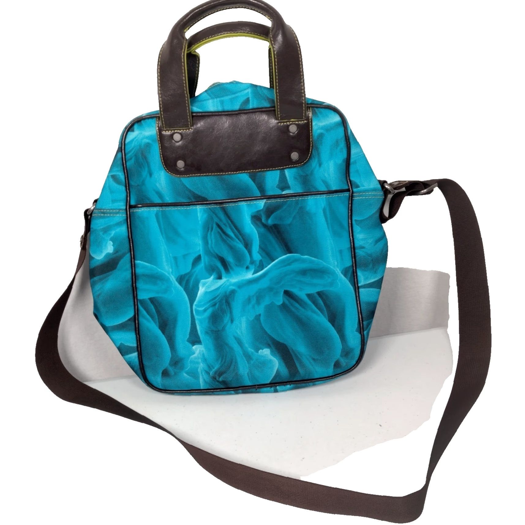 Nike Nike Tote Bag Blue Abstract Print Padded Shoulder Strap Trippy Swirl Travel Size ONE SIZE - 3 Thumbnail
