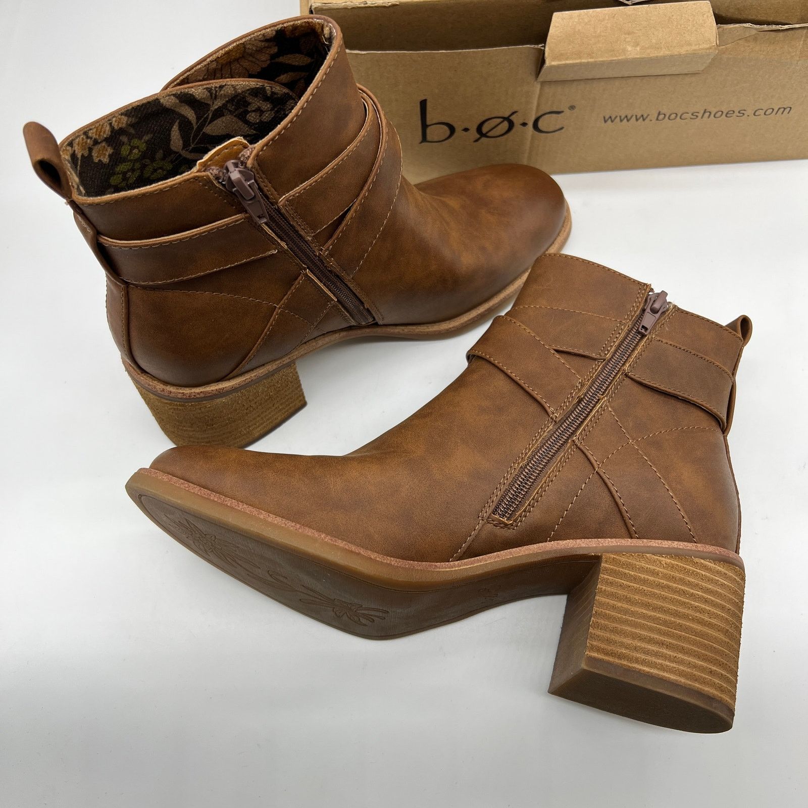 Other BOC by Born Womens Foxy Stacked Heel Booties Size 9M Size US 9 / IT 39 - 3 Thumbnail