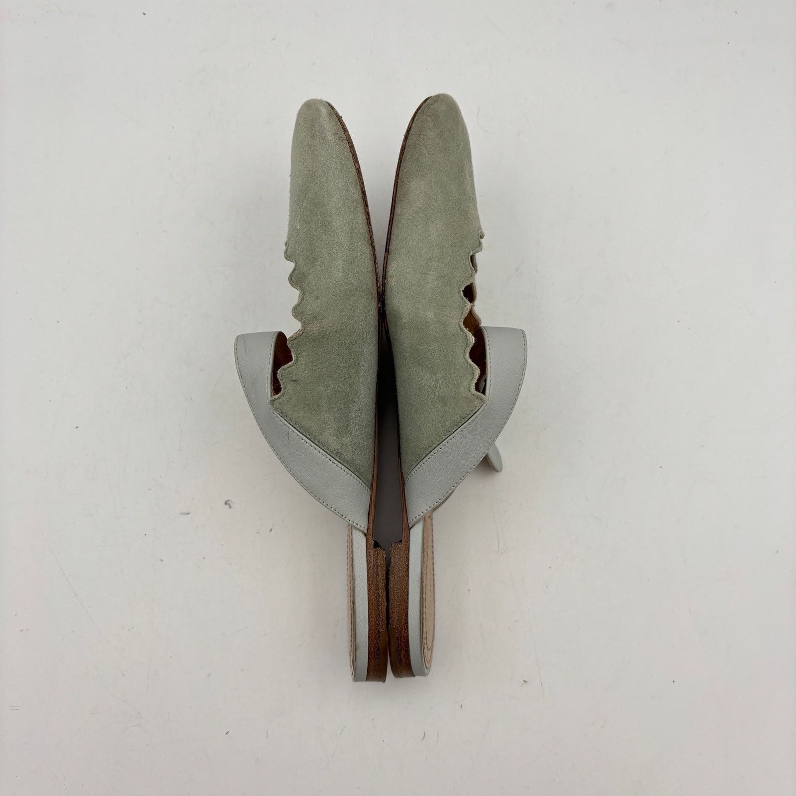 Chloe Chloe Lauren Mules Scalloped Suede Mary Jane Flats 36 US 6 Size US 6 / IT 36 - 6 Thumbnail