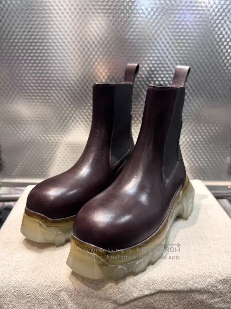 Rick Owens Rick Owens Chelsea boots with octopus soles and thick sole Size US 4.5 / IT 34.5 - 1 Thumbnail